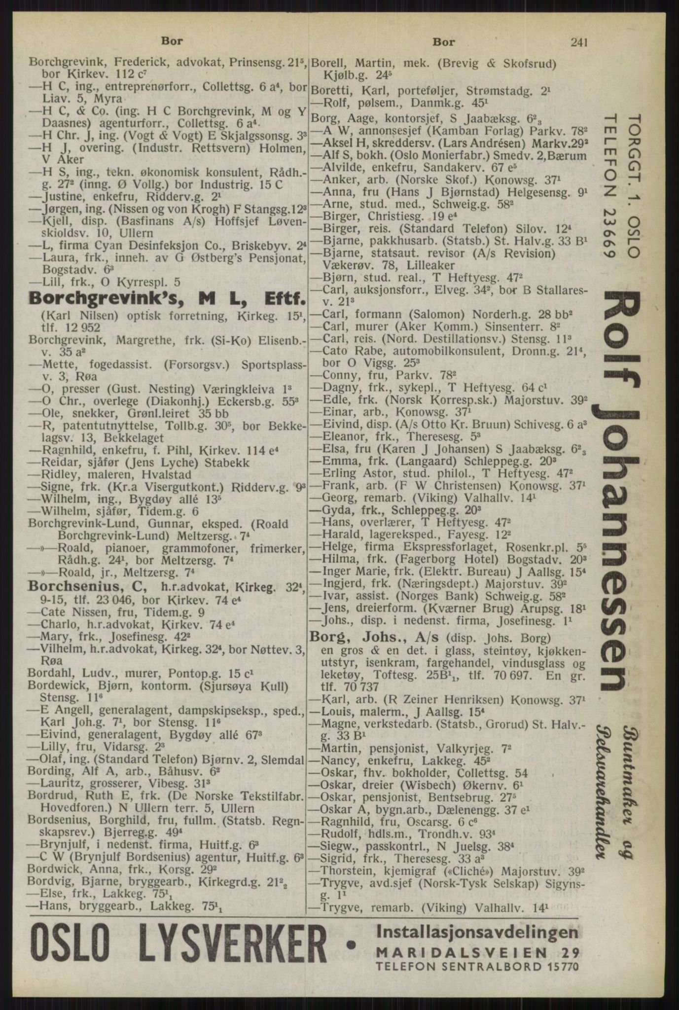 Kristiania/Oslo adressebok, PUBL/-, 1944, p. 241