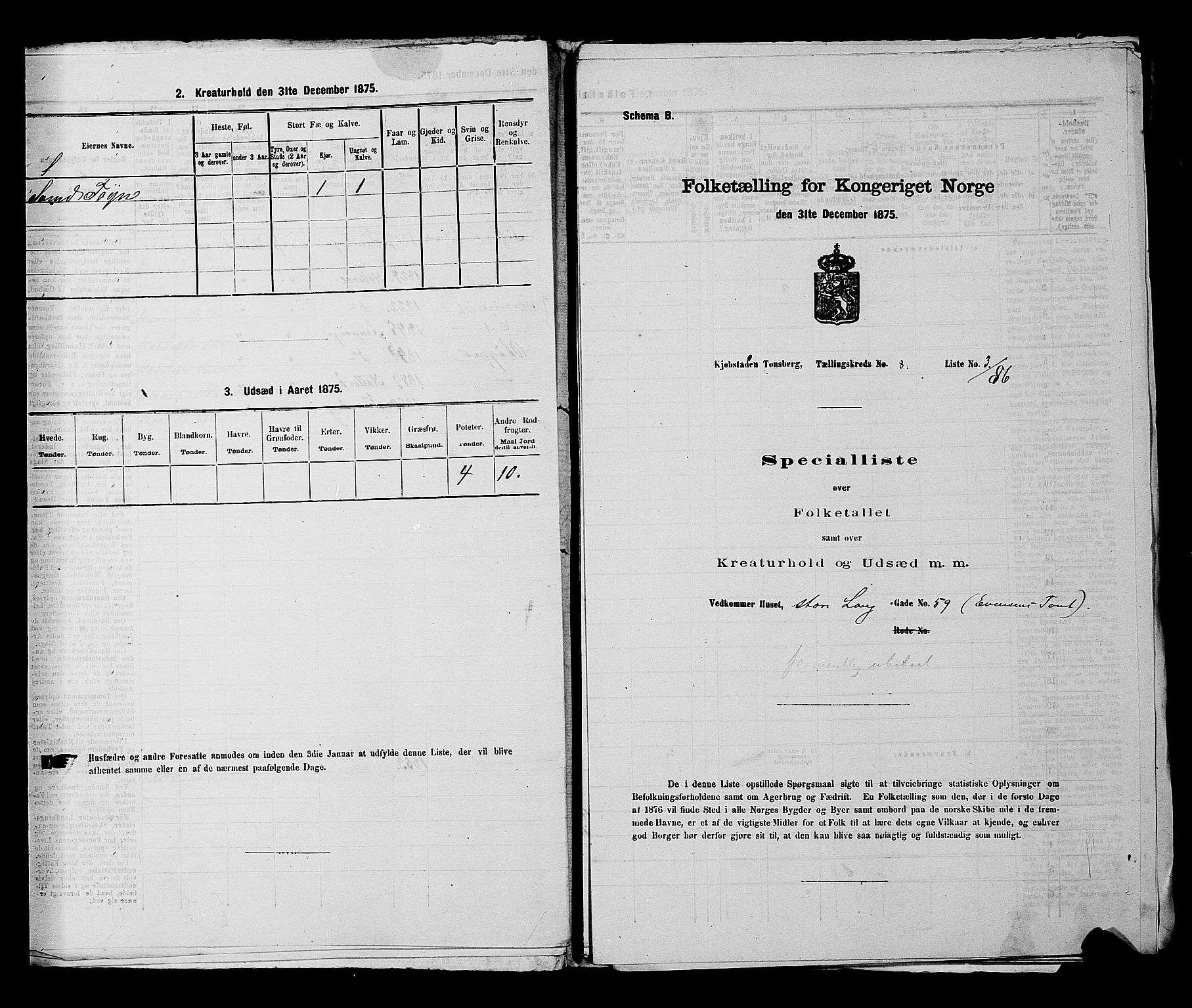 SAKO, 1875 census for 0705P Tønsberg, 1875, p. 227