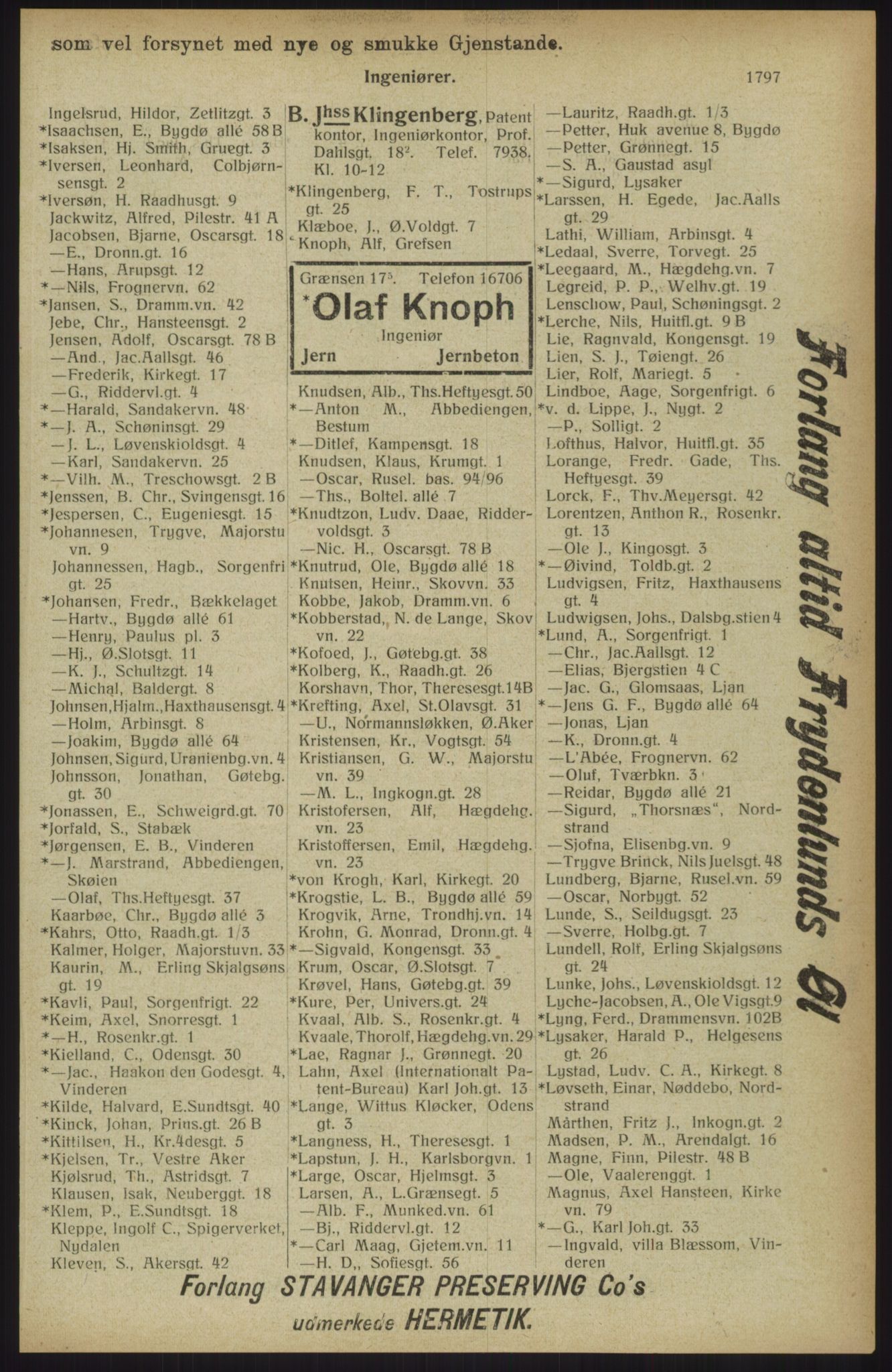 Kristiania/Oslo adressebok, PUBL/-, 1914, p. 1797