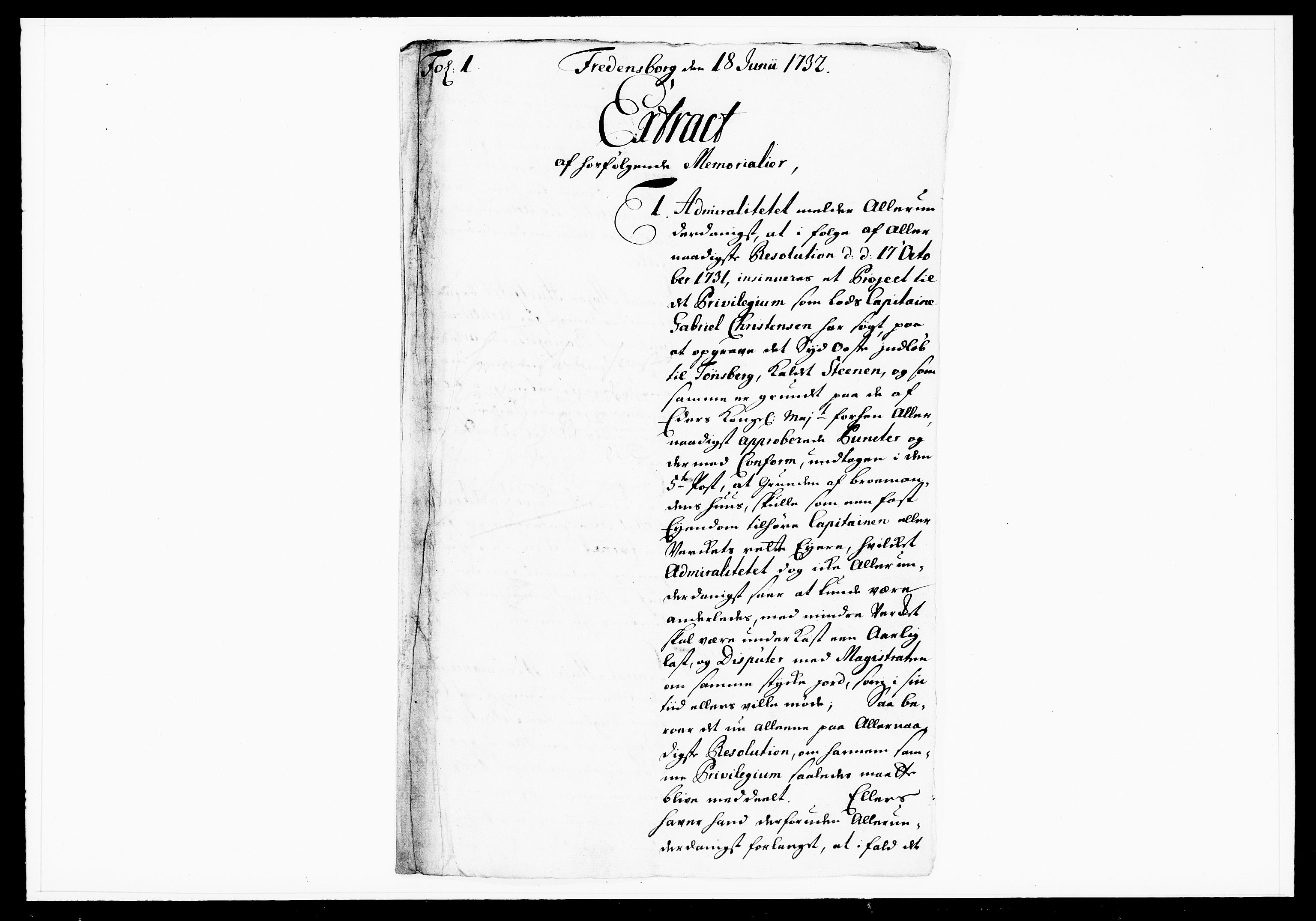 Krigskollegiet, Krigskancelliet, DRA/A-0006/-/1103-1107: Refererede sager, 1732, p. 162