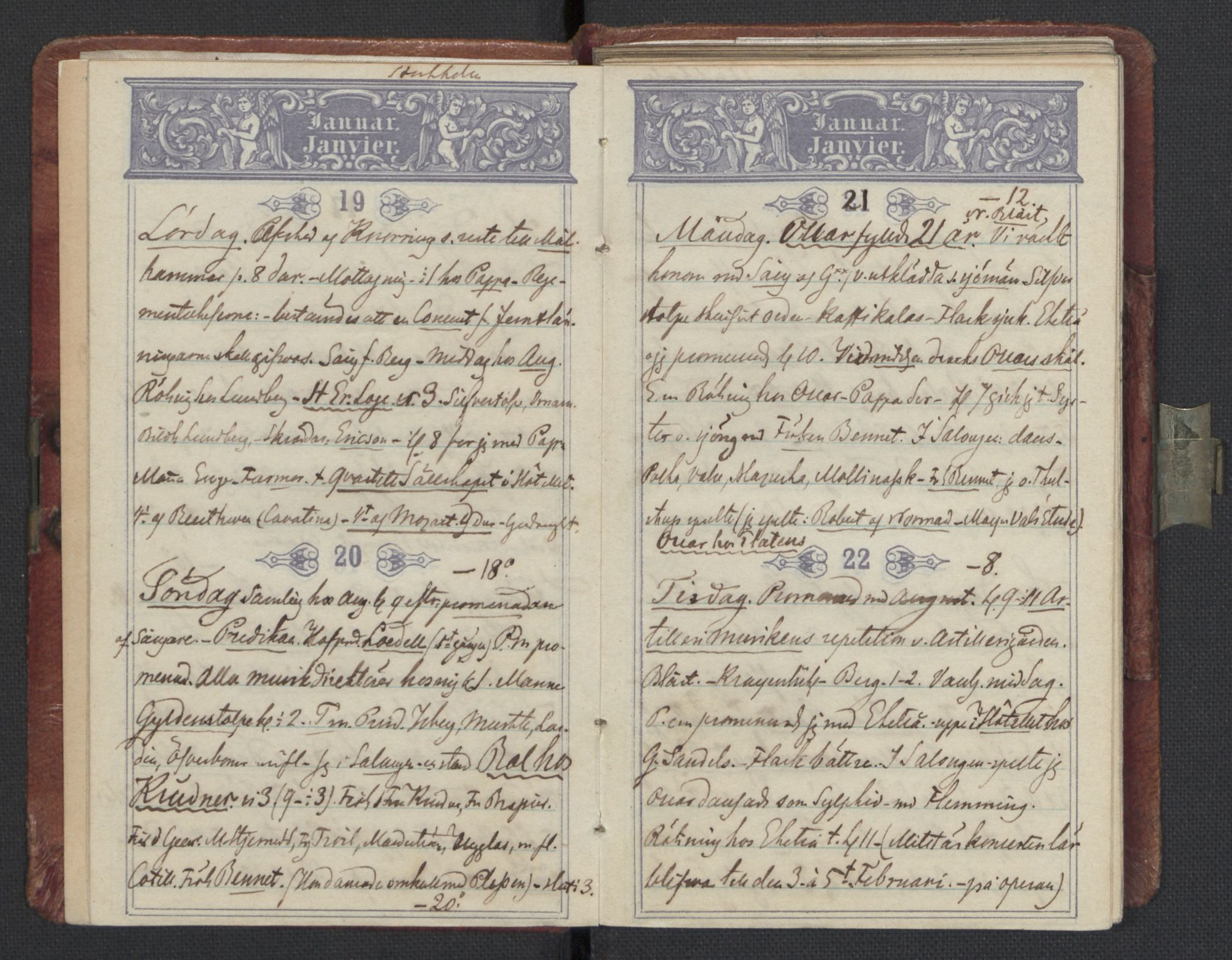 Bernadotte, AV/RA-PA-0318/F/L0001/0003: Privat materiale fra Bernadottefamilien / Dagbok, 1850, p. 12