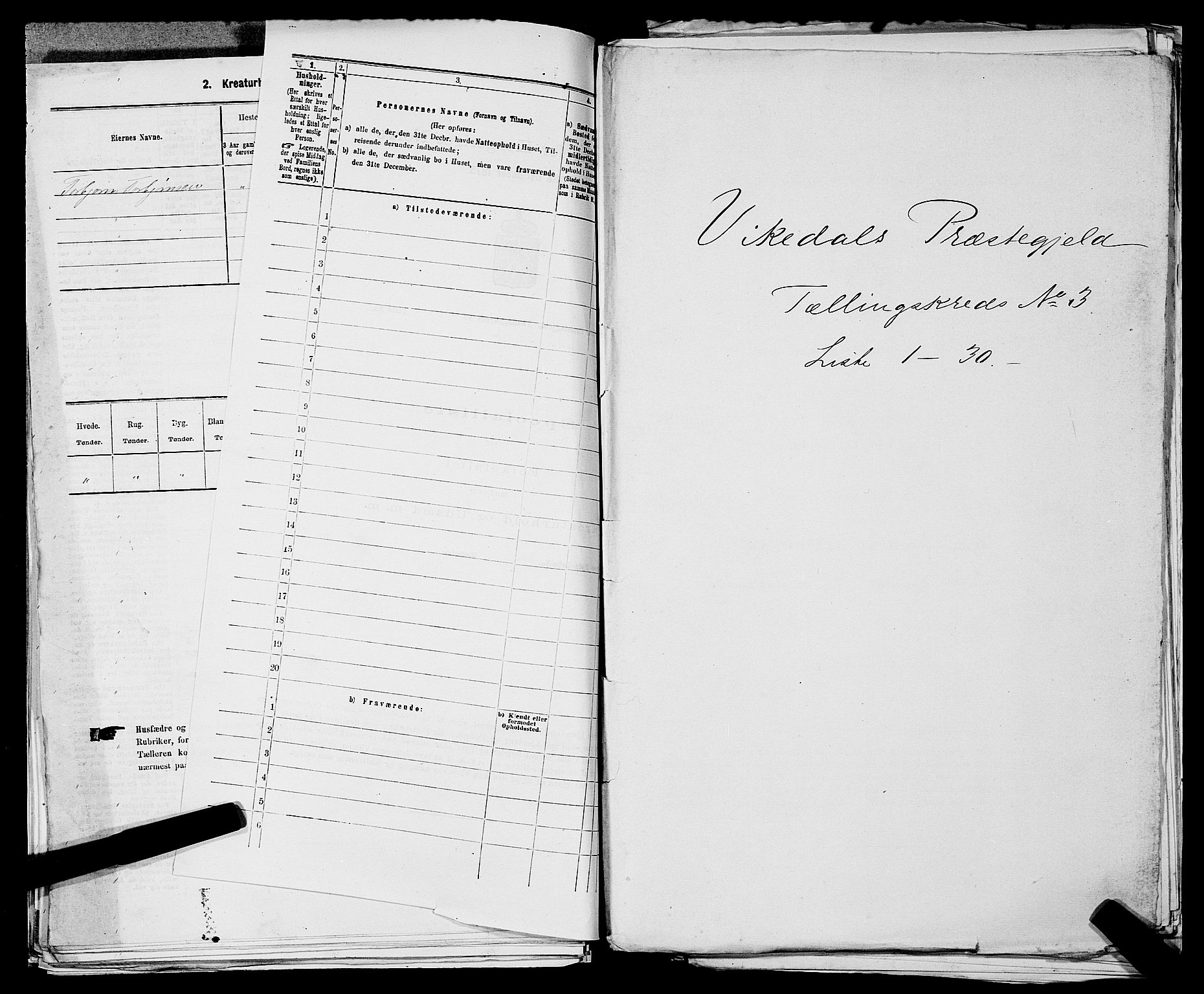 SAST, 1875 census for 1157P Vikedal, 1875, p. 340