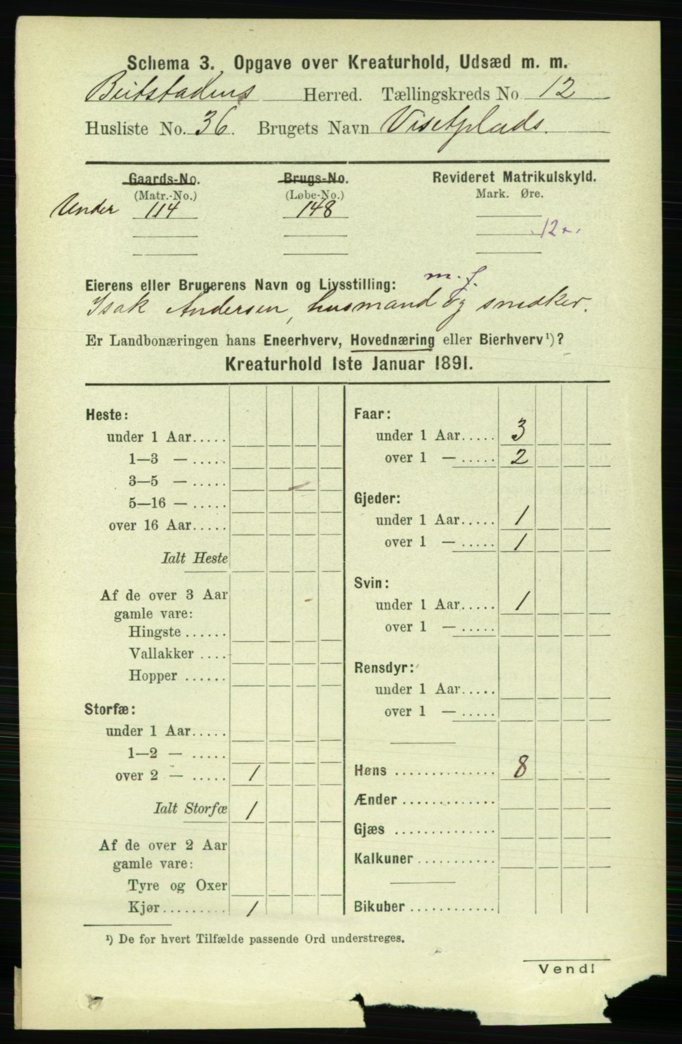 RA, 1891 census for 1727 Beitstad, 1891, p. 6463