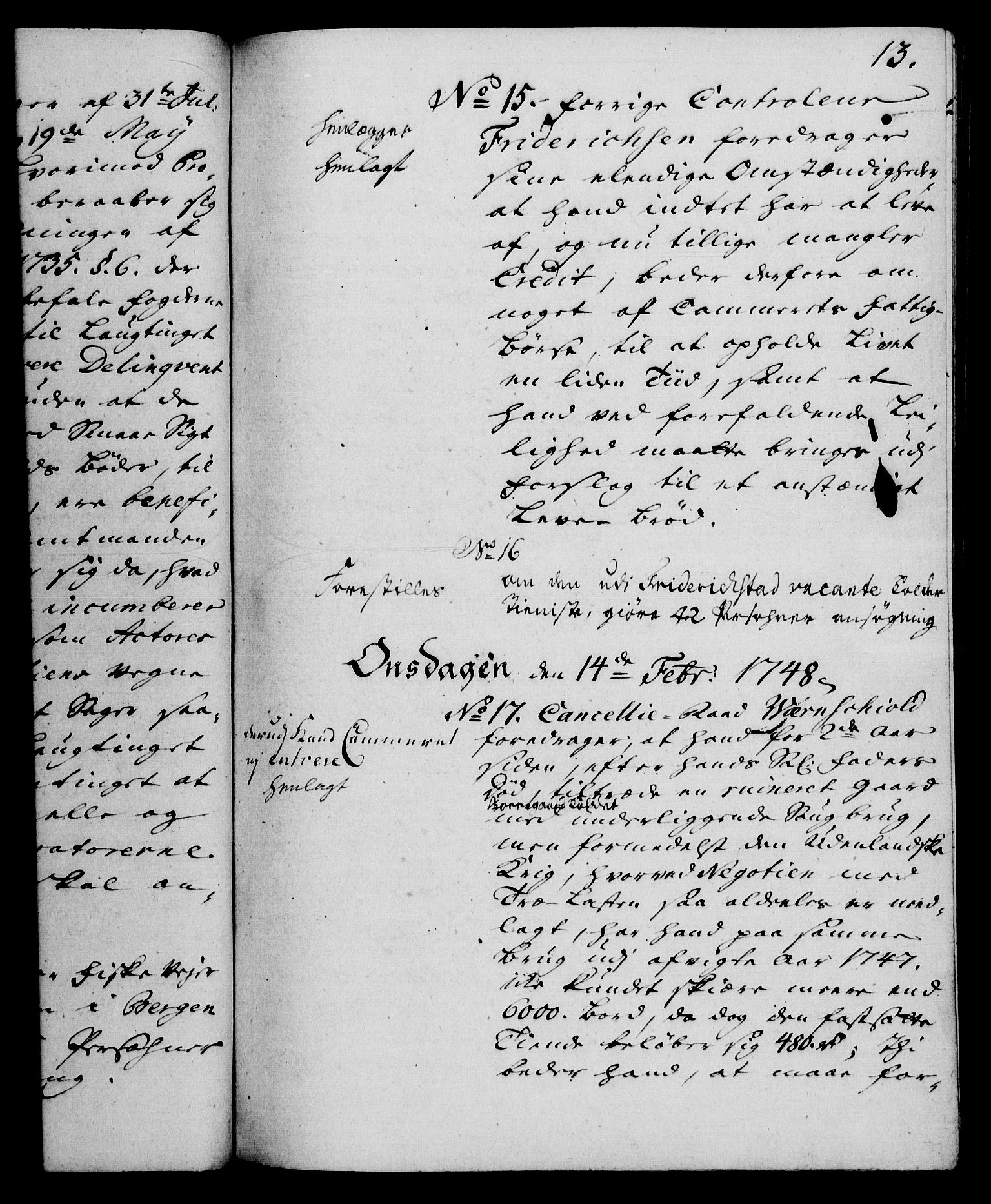 Rentekammeret, Kammerkanselliet, RA/EA-3111/G/Gh/Gha/L0029: Norsk ekstraktmemorialprotokoll (merket RK 53.74), 1748-1749, p. 12