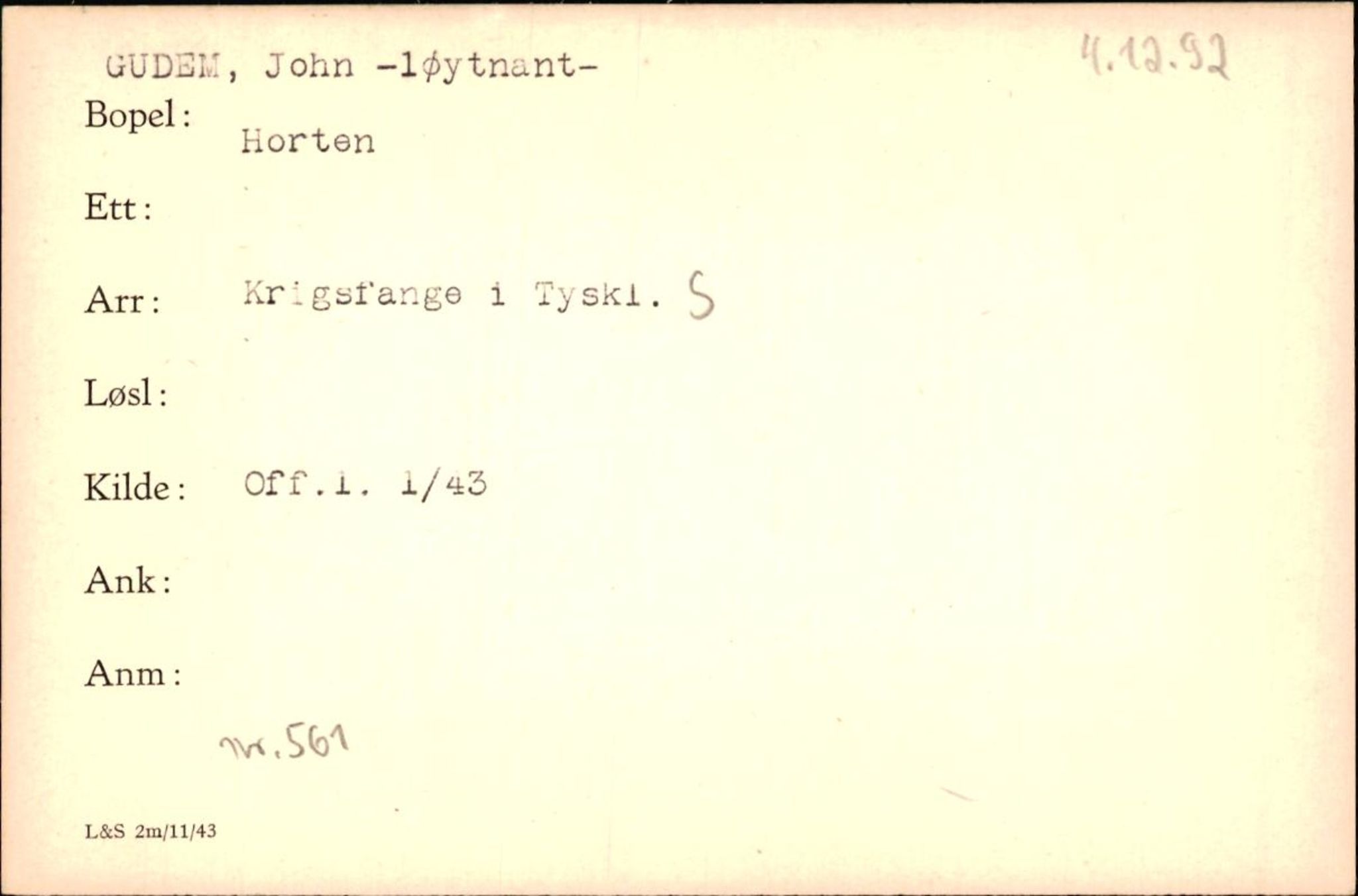 Forsvaret, Forsvarets krigshistoriske avdeling, AV/RA-RAFA-2017/Y/Yf/L0200: II-C-11-2102  -  Norske krigsfanger i Tyskland, 1940-1945, p. 332