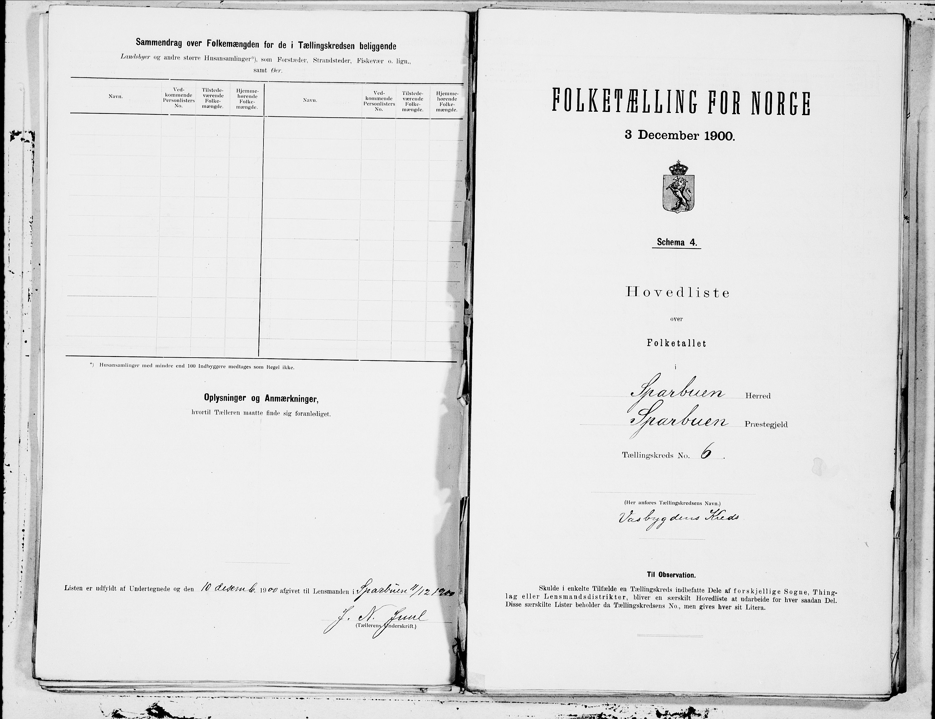 SAT, 1900 census for Sparbu, 1900, p. 14