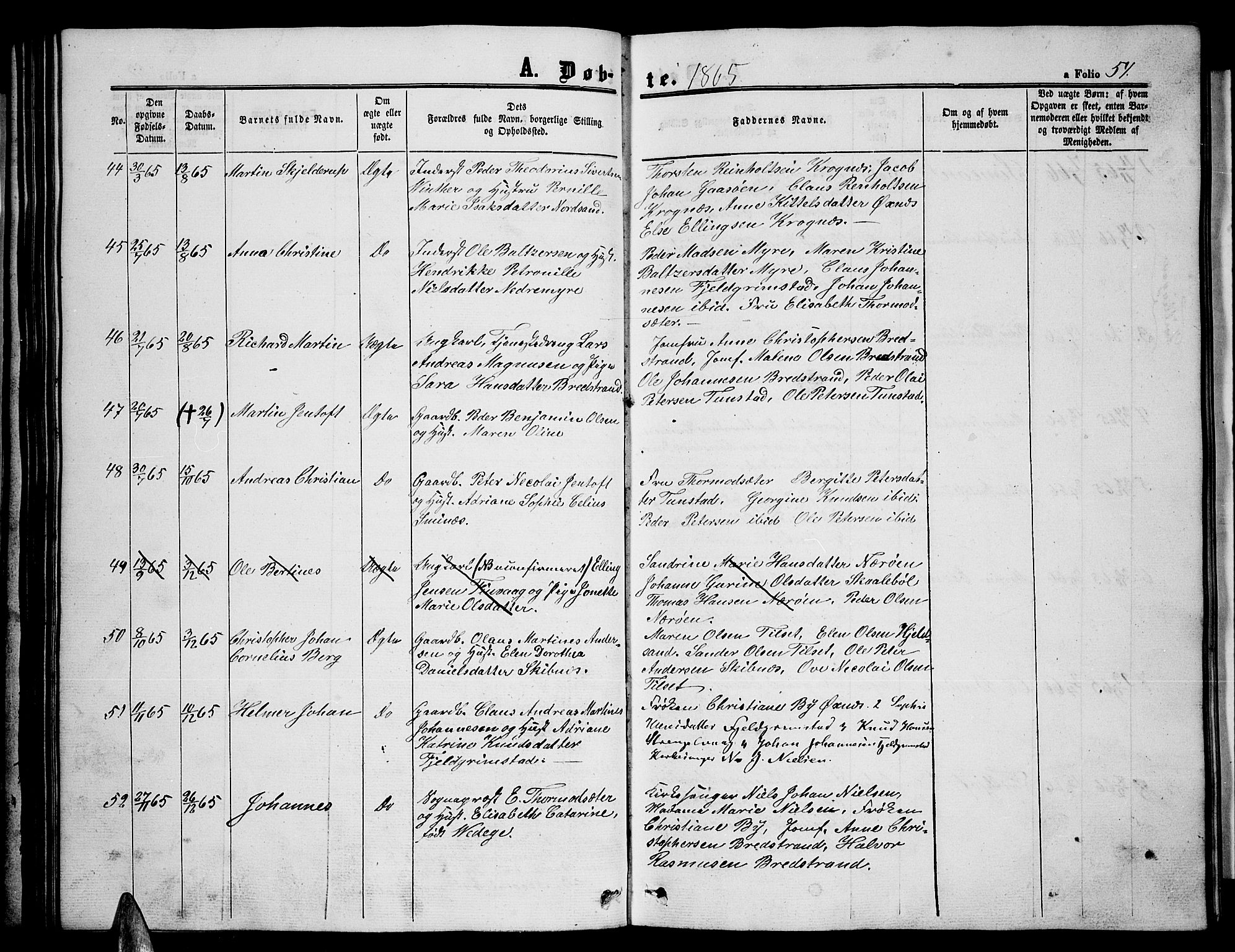 Ministerialprotokoller, klokkerbøker og fødselsregistre - Nordland, AV/SAT-A-1459/893/L1347: Parish register (copy) no. 893C02, 1858-1866, p. 54