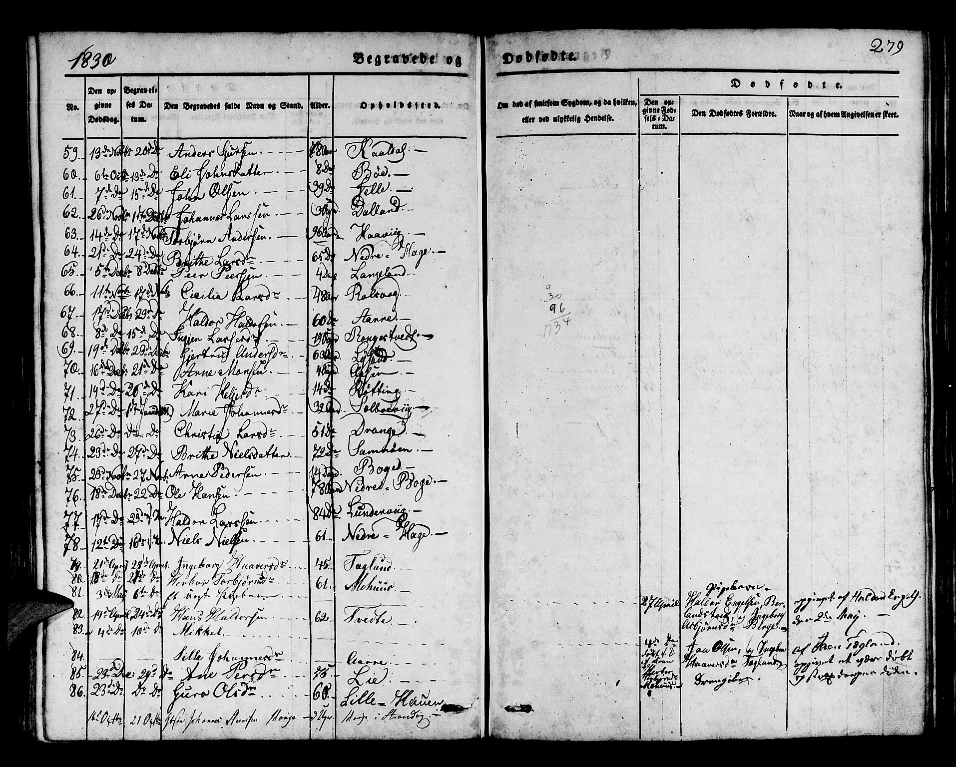 Os sokneprestembete, SAB/A-99929: Parish register (official) no. A 14, 1826-1839, p. 280