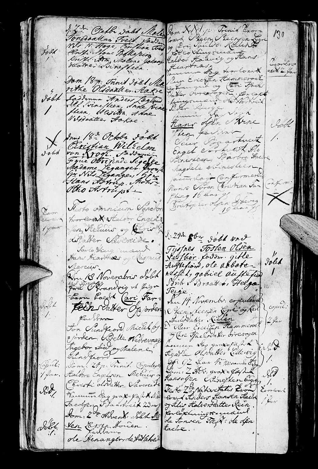 Os sokneprestembete, AV/SAB-A-99929: Parish register (official) no. A 5, 1669-1760, p. 130