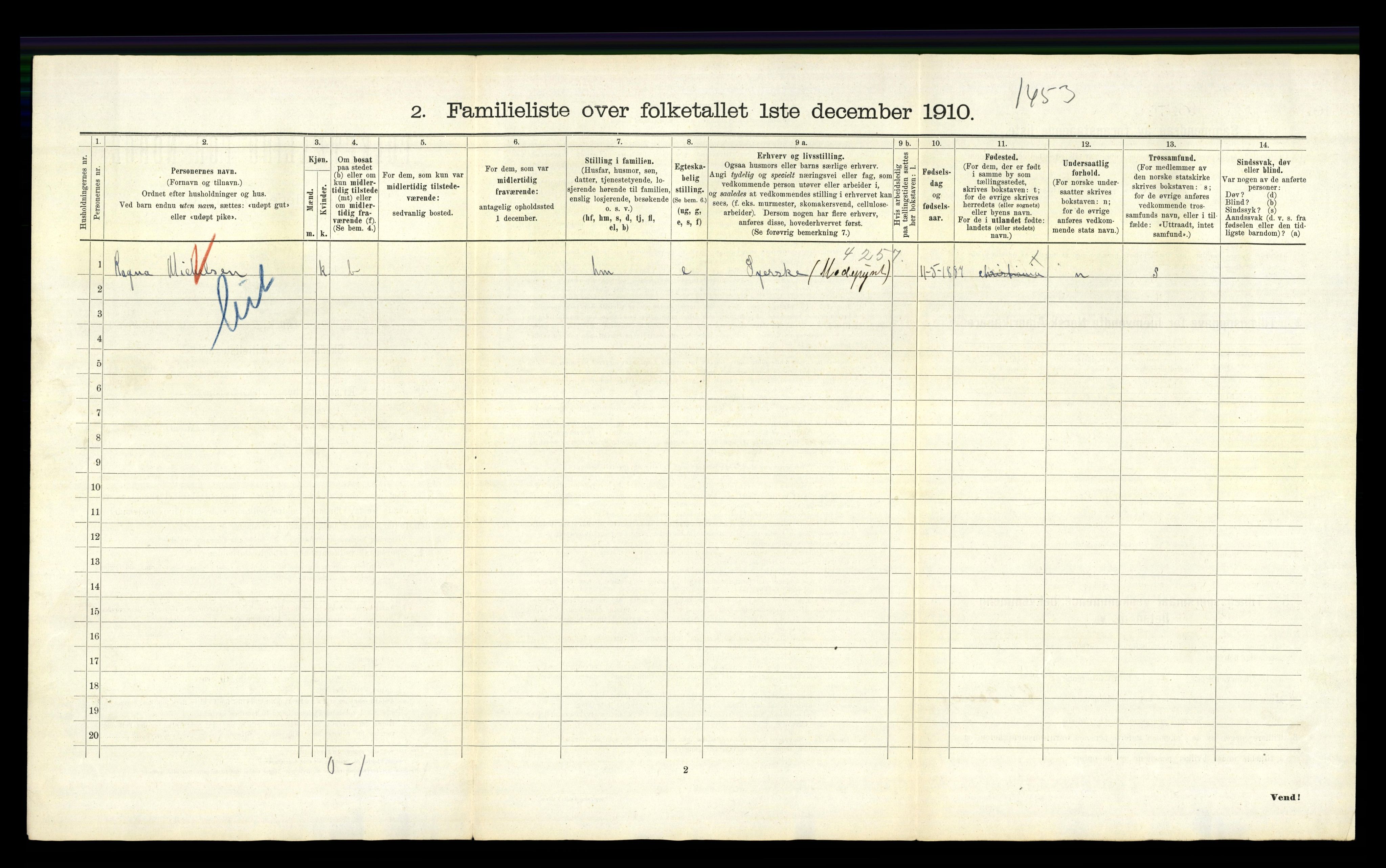 RA, 1910 census for Kristiania, 1910, p. 23808