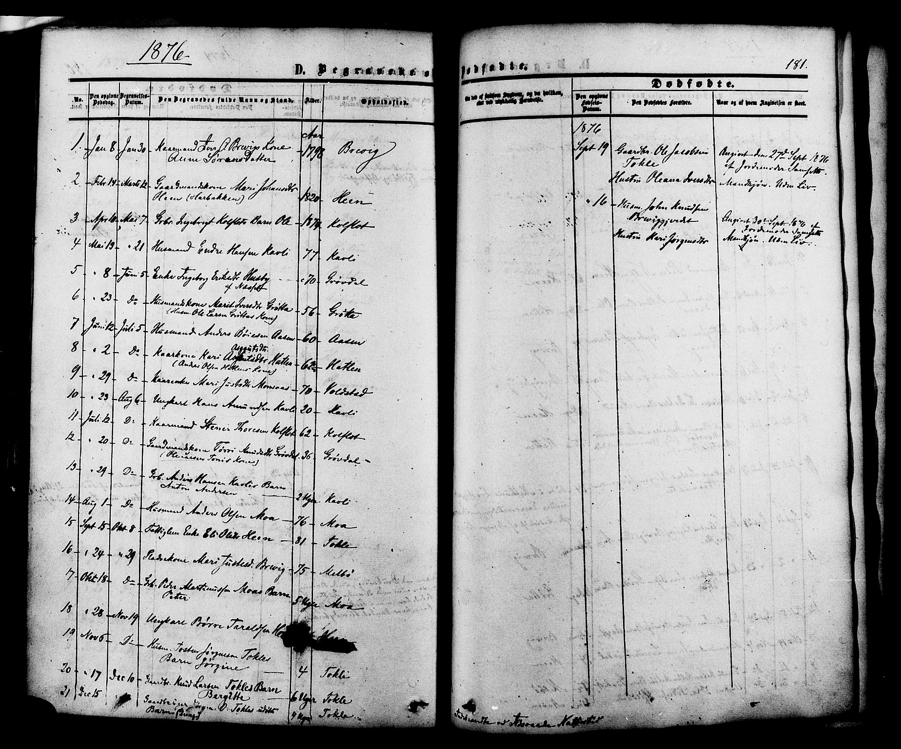 Ministerialprotokoller, klokkerbøker og fødselsregistre - Møre og Romsdal, SAT/A-1454/545/L0586: Parish register (official) no. 545A02, 1854-1877, p. 181