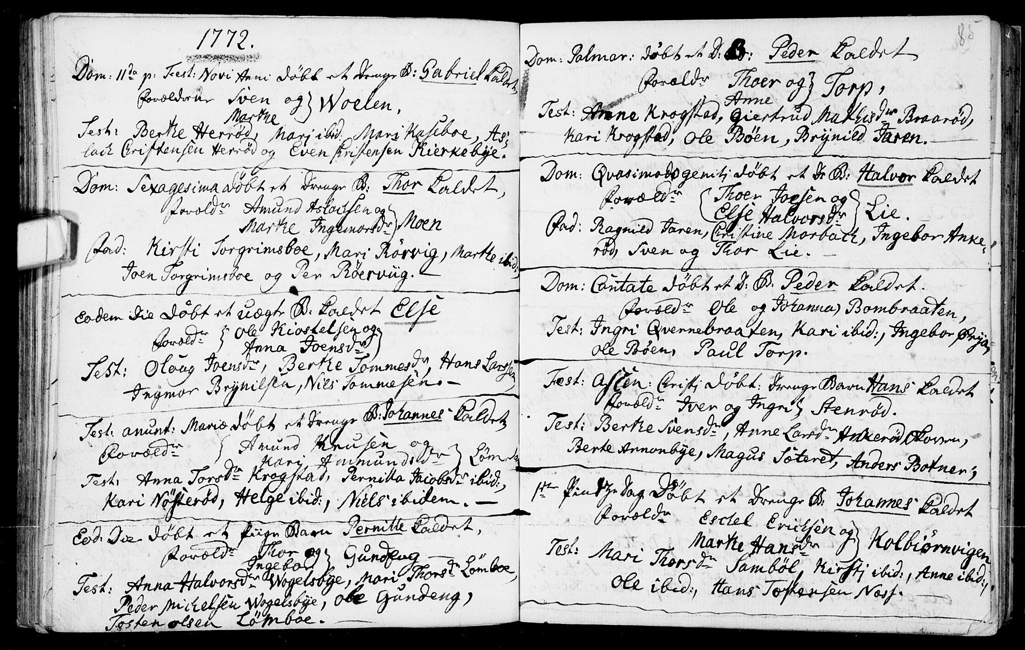 Aremark prestekontor Kirkebøker, SAO/A-10899/F/Fb/L0002: Parish register (official) no.  II 2, 1745-1795, p. 85