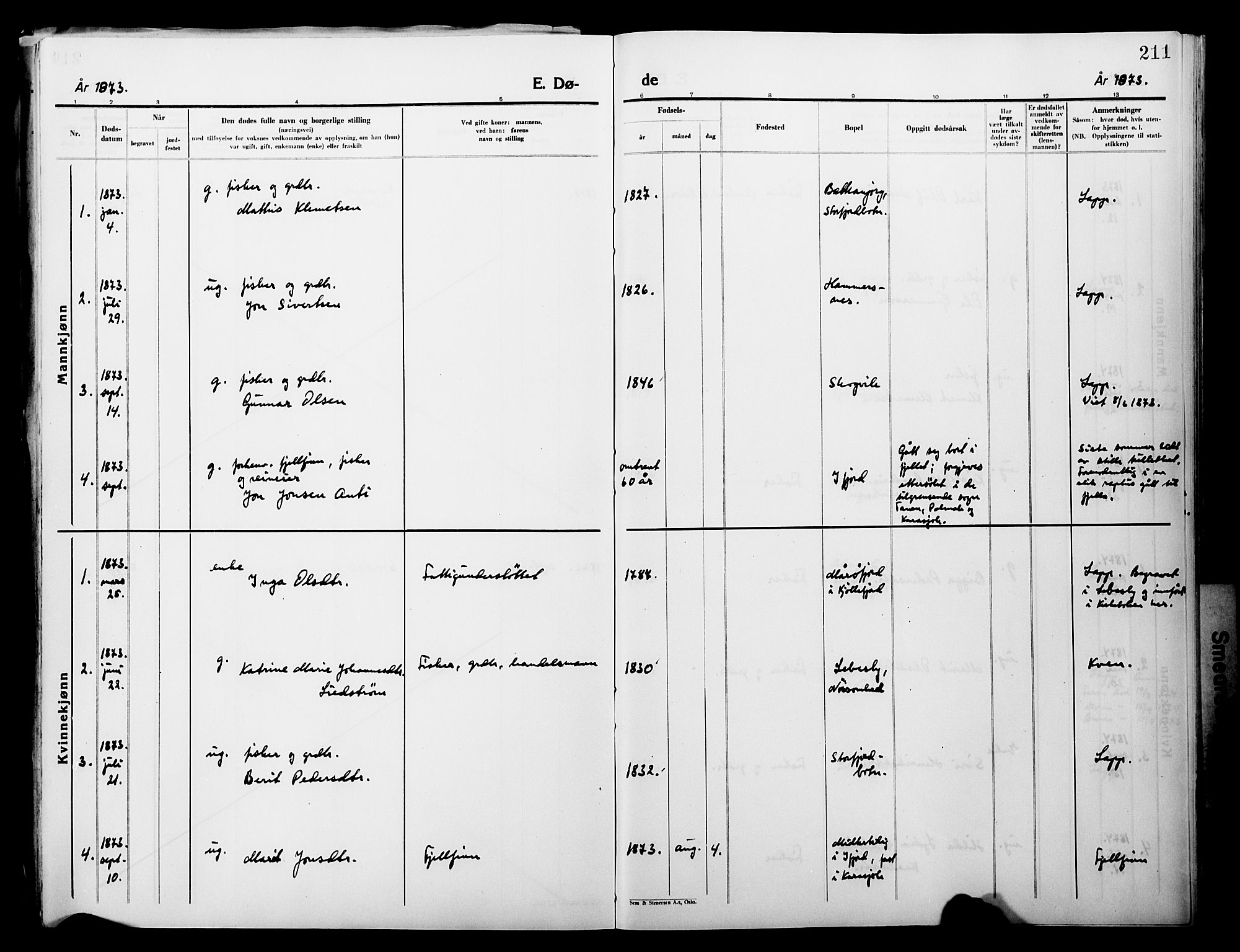 Lebesby sokneprestkontor, AV/SATØ-S-1353/H/Ha/L0004kirke: Parish register (official) no. 4, 1870-1902, p. 211