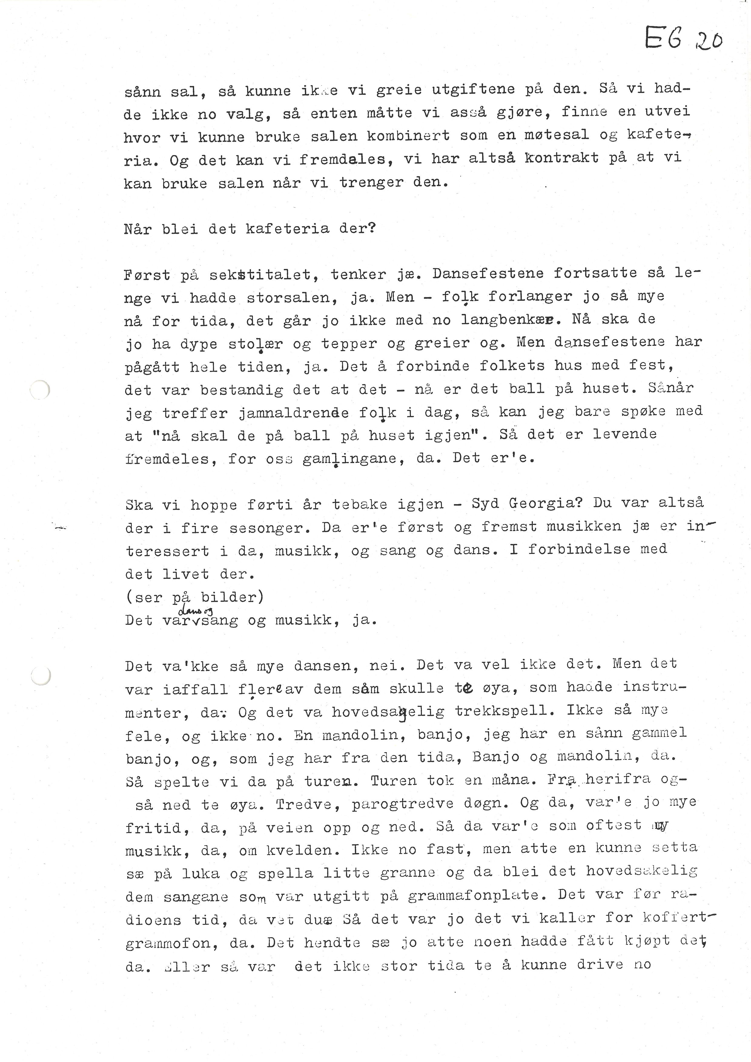 Sa 16 - Folkemusikk fra Vestfold, Gjerdesamlingen, VEMU/A-1868/I/L0001: Informantregister med intervjunedtegnelser, 1979-1986