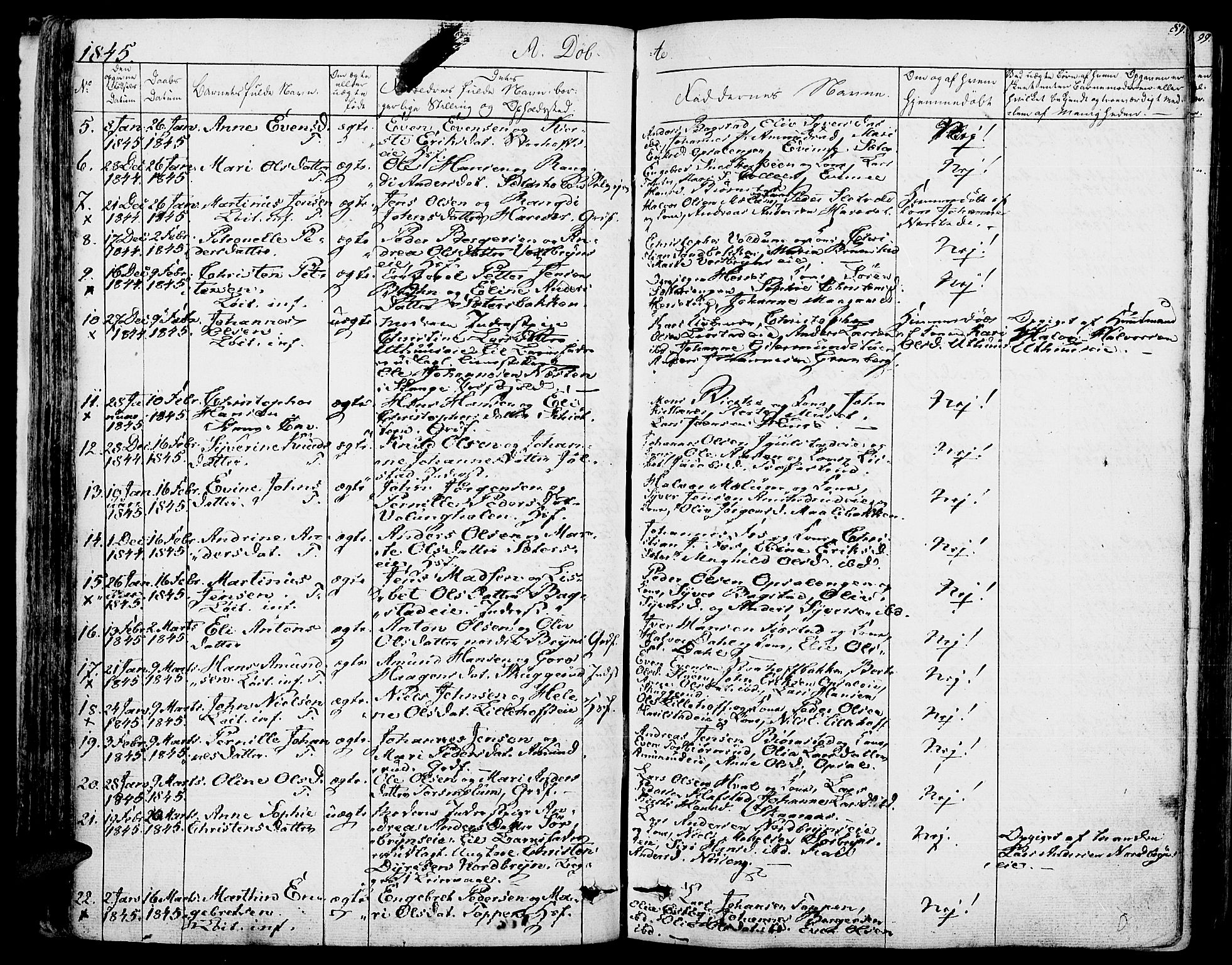 Romedal prestekontor, AV/SAH-PREST-004/K/L0003: Parish register (official) no. 3, 1829-1846, p. 89