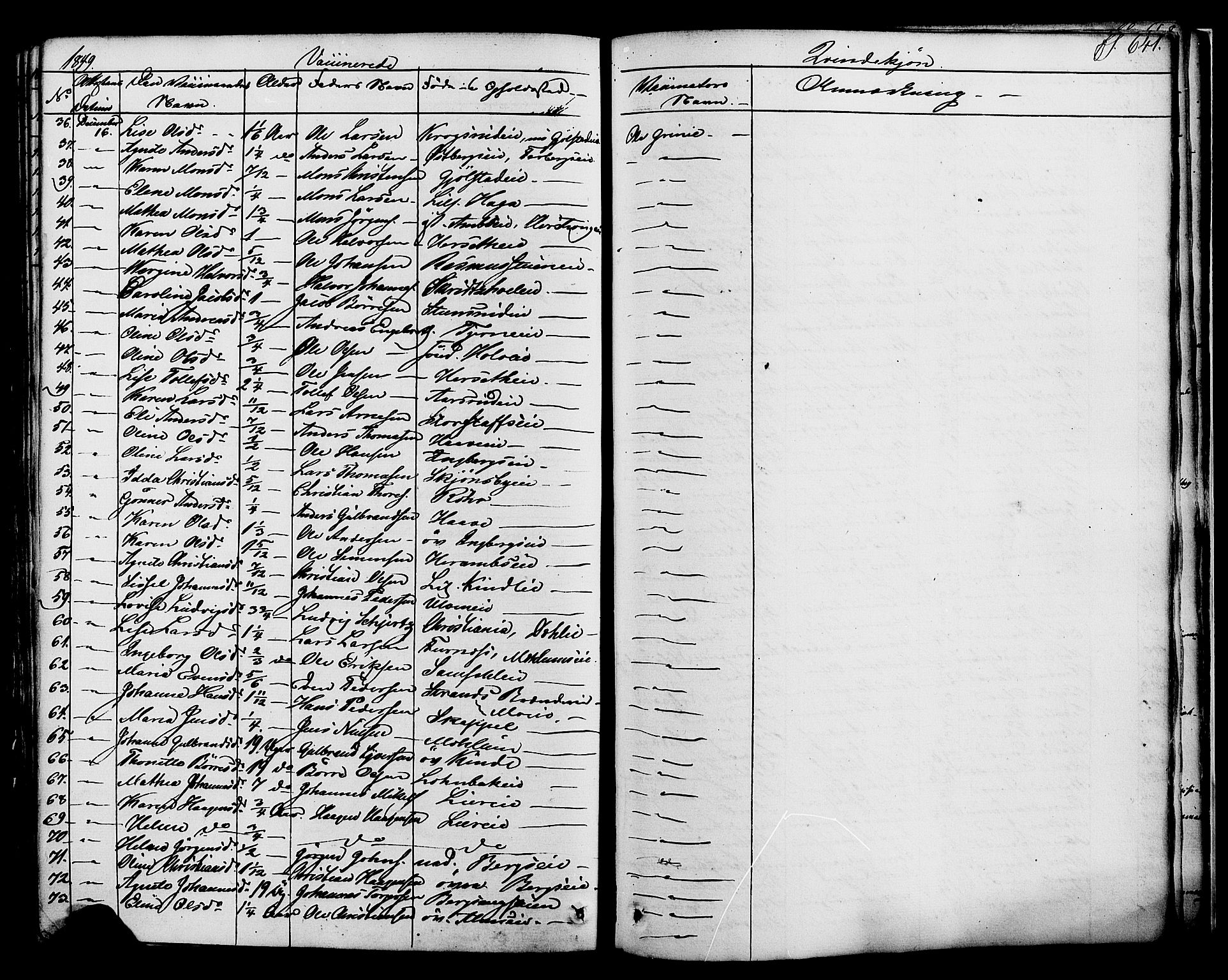 Ringsaker prestekontor, SAH/PREST-014/K/Ka/L0008: Parish register (official) no. 8, 1837-1850, p. 641