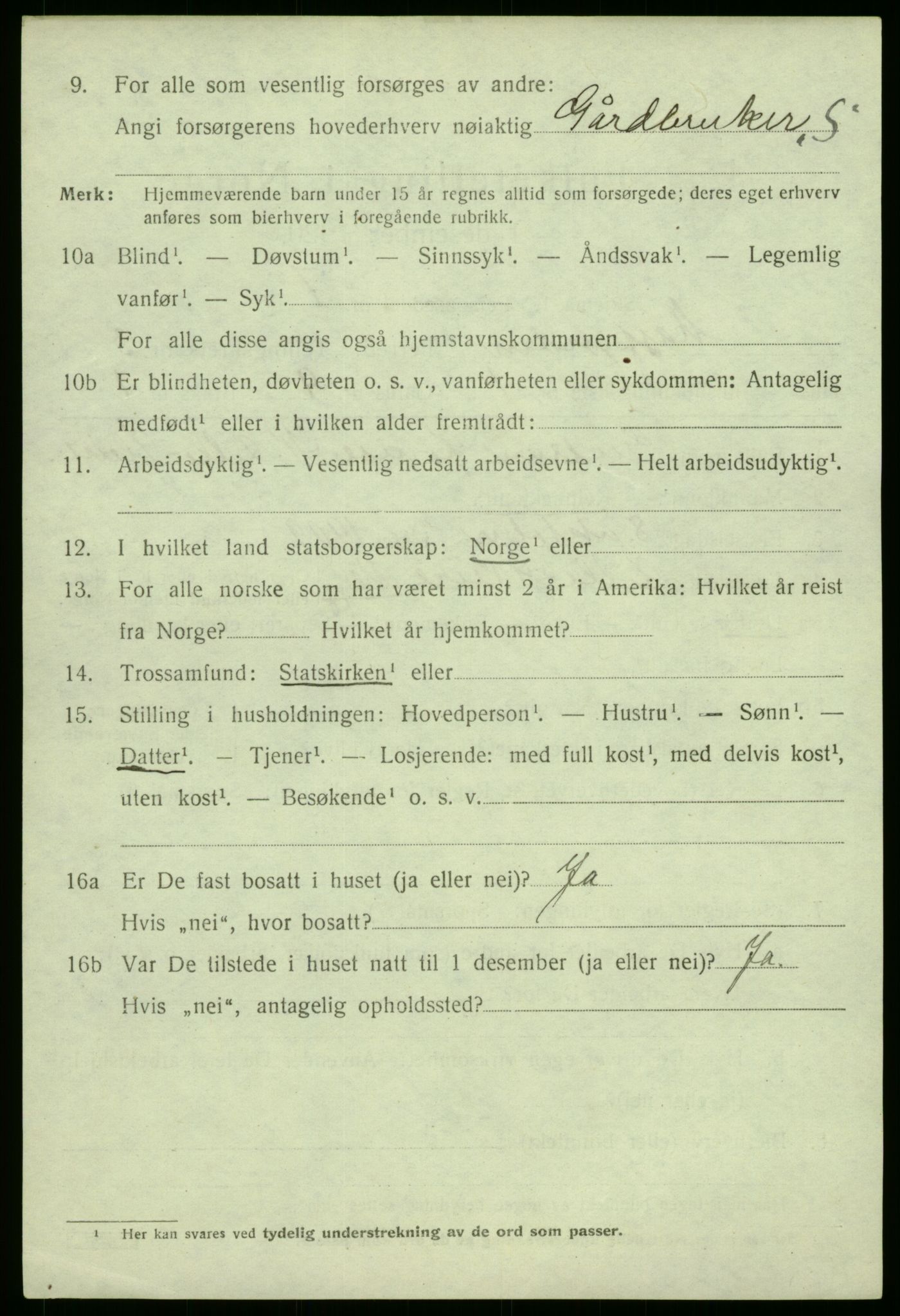 SAB, 1920 census for Masfjorden, 1920, p. 1398