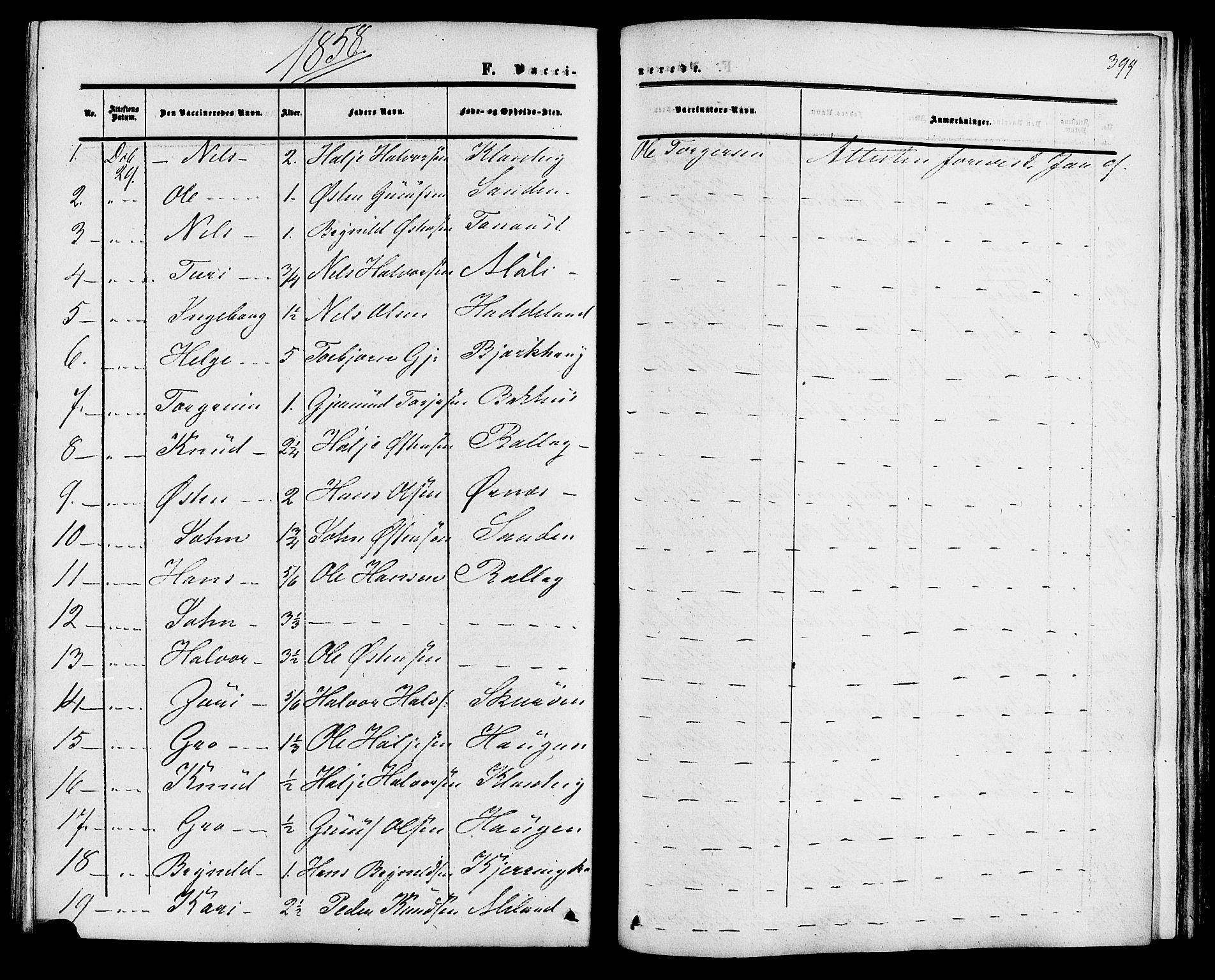 Tinn kirkebøker, AV/SAKO-A-308/F/Fa/L0006: Parish register (official) no. I 6, 1857-1878, p. 399