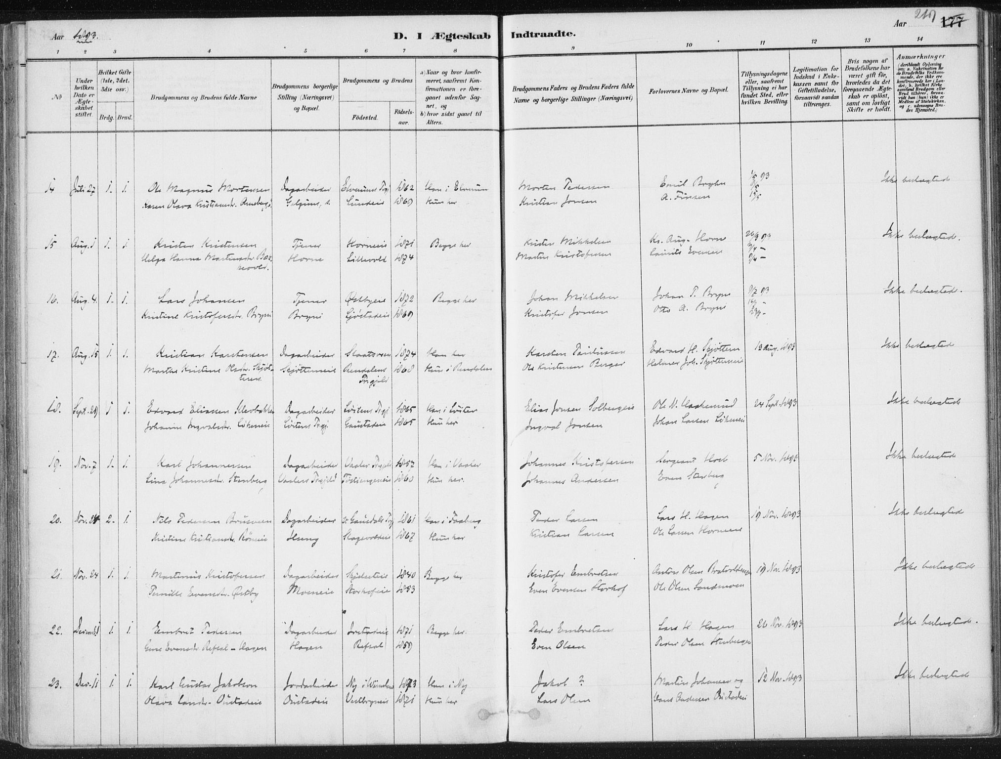 Romedal prestekontor, SAH/PREST-004/K/L0010: Parish register (official) no. 10, 1880-1895, p. 219
