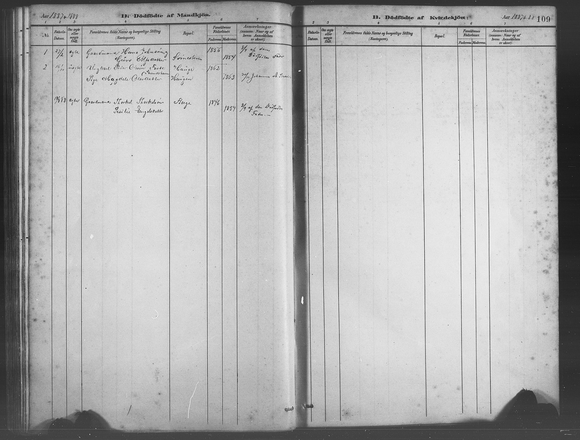 Fusa sokneprestembete, AV/SAB-A-75401/H/Hab: Parish register (copy) no. C 2, 1886-1926, p. 109