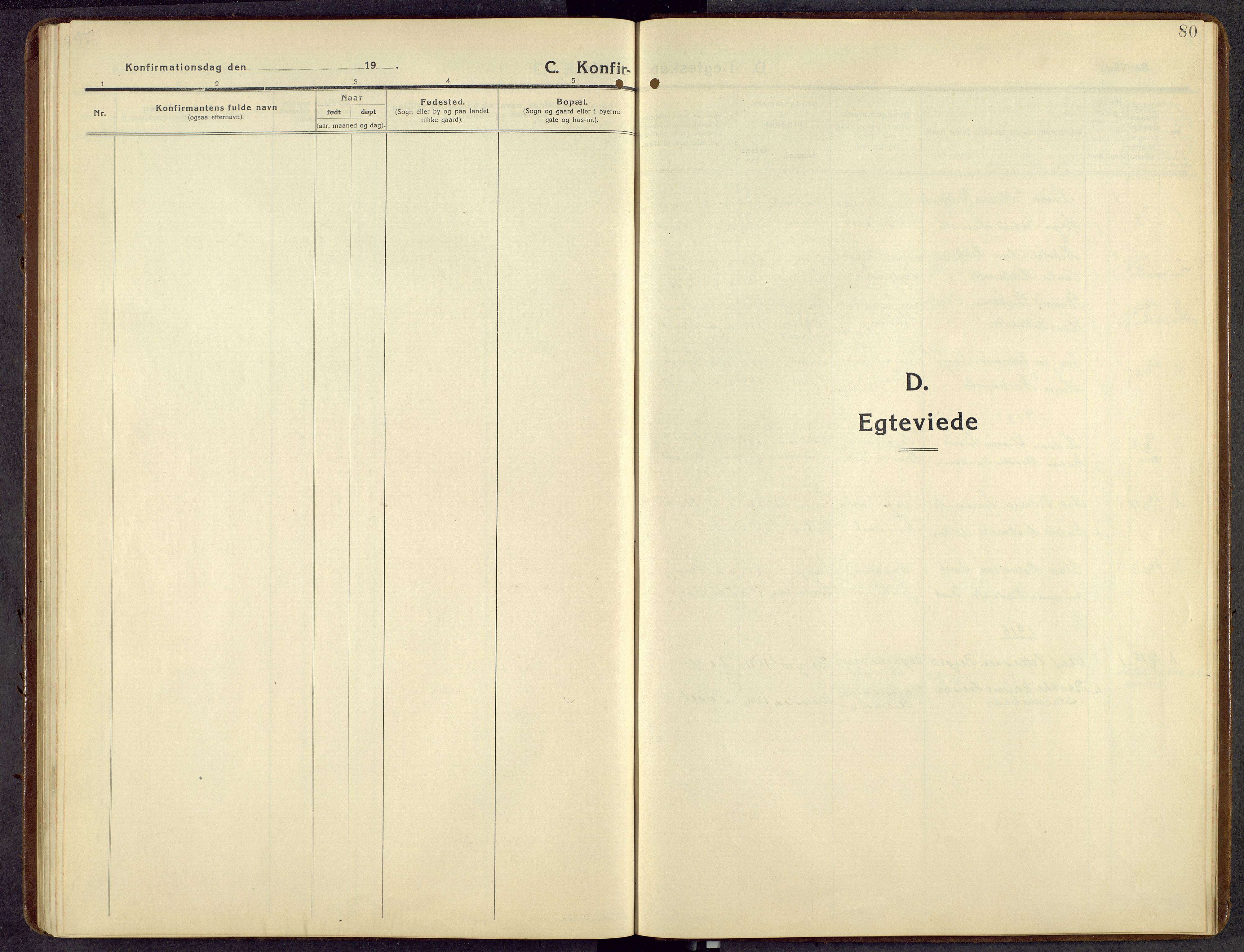 Åmot prestekontor, Hedmark, SAH/PREST-056/H/Ha/Hab/L0014: Parish register (copy) no. 14, 1911-1968, p. 80