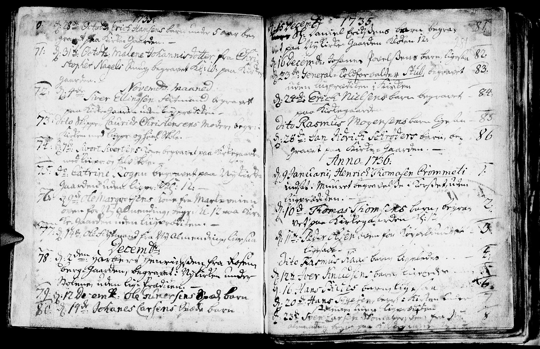 Nykirken Sokneprestembete, SAB/A-77101/H/Haa/L0009: Parish register (official) no. A 9, 1689-1759, p. 281