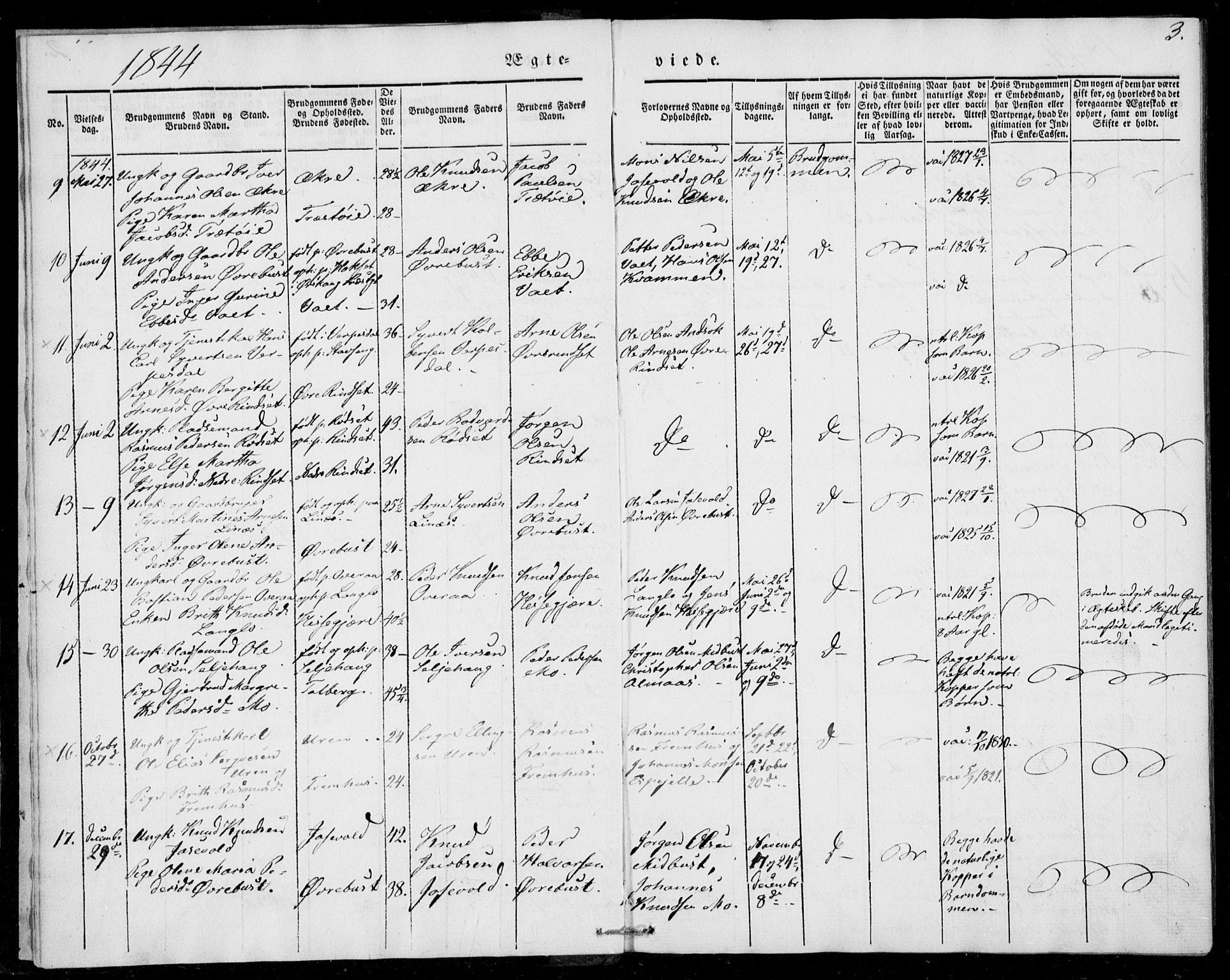 Ministerialprotokoller, klokkerbøker og fødselsregistre - Møre og Romsdal, AV/SAT-A-1454/520/L0276: Parish register (official) no. 520A06, 1844-1881, p. 3