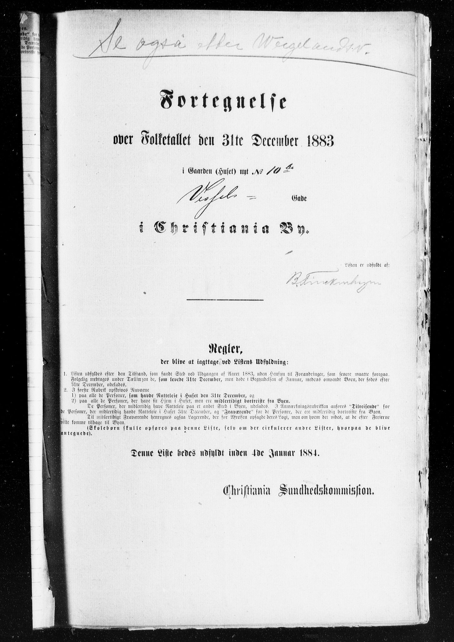 OBA, Municipal Census 1883 for Kristiania, 1883, p. 5192