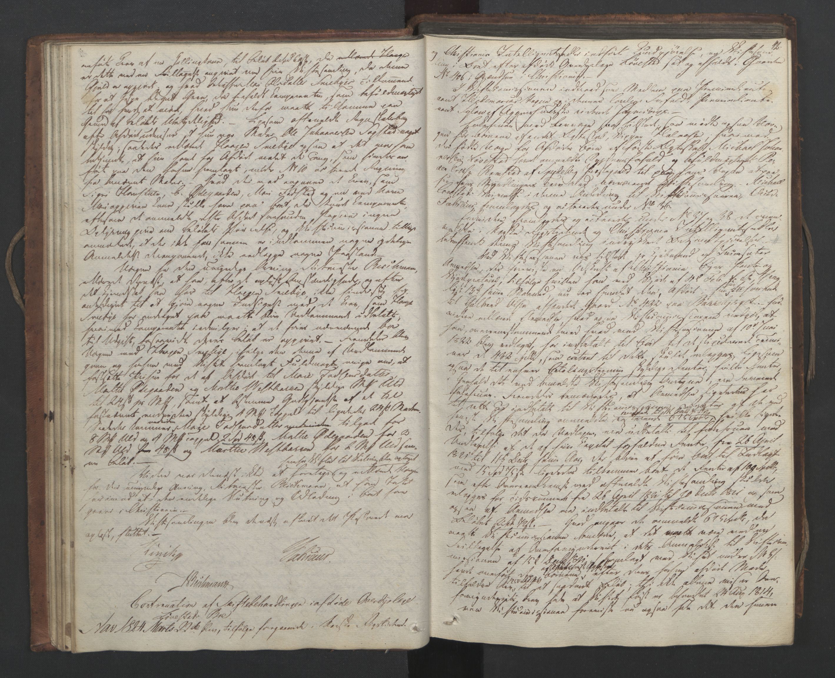 Forsvaret, Generalauditøren, AV/RA-RAFA-1772/F/Fj/Fjc/L0011: Skifteprotokol for Kavallrie-Brigaden 31.10. 1821 - 14. 2. 1825., 1821-1825, p. 41b-42a