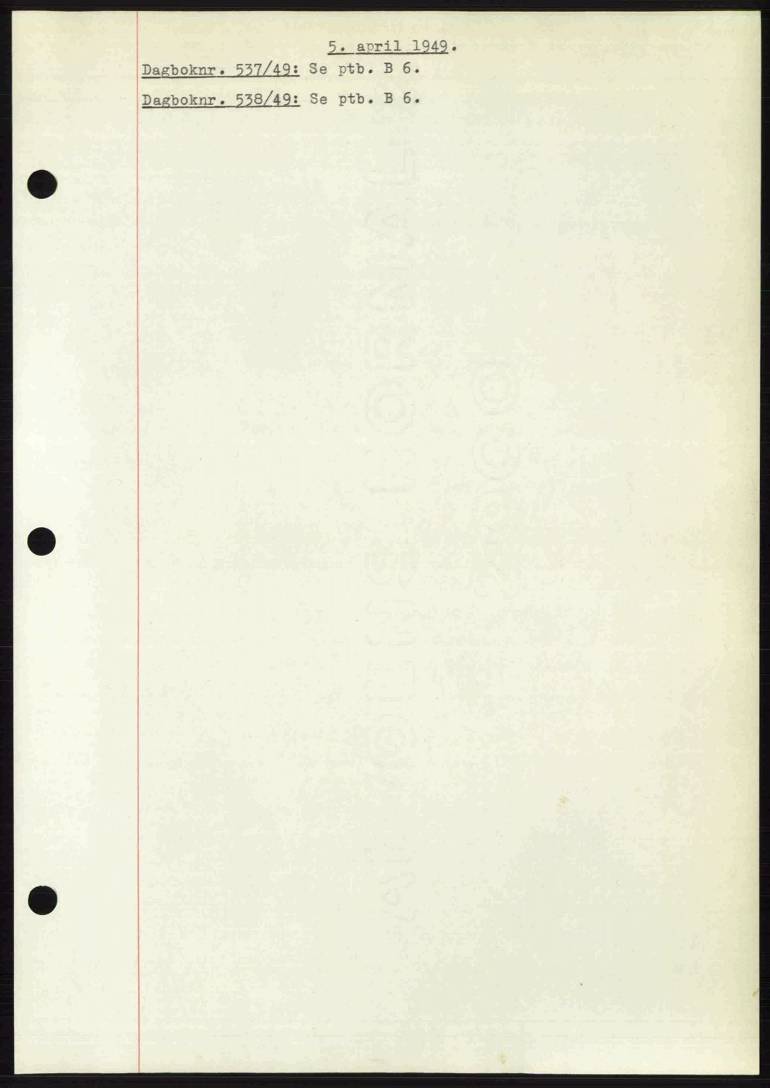Nedenes sorenskriveri, SAK/1221-0006/G/Gb/Gba/L0060: Mortgage book no. A12, 1948-1949, Diary no: : 537/1949