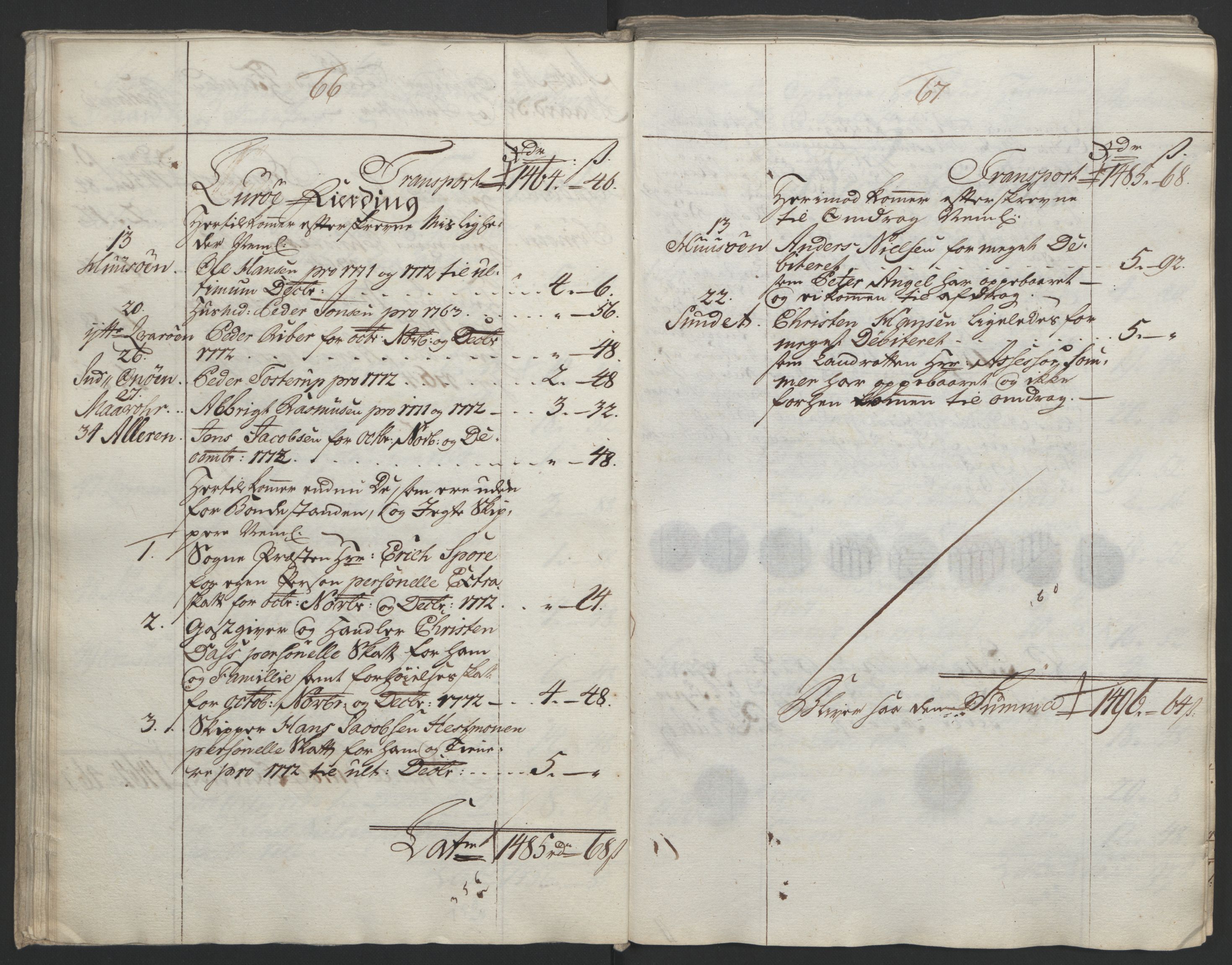 Rentekammeret inntil 1814, Reviderte regnskaper, Fogderegnskap, AV/RA-EA-4092/R65/L4573: Ekstraskatten Helgeland, 1762-1772, p. 477