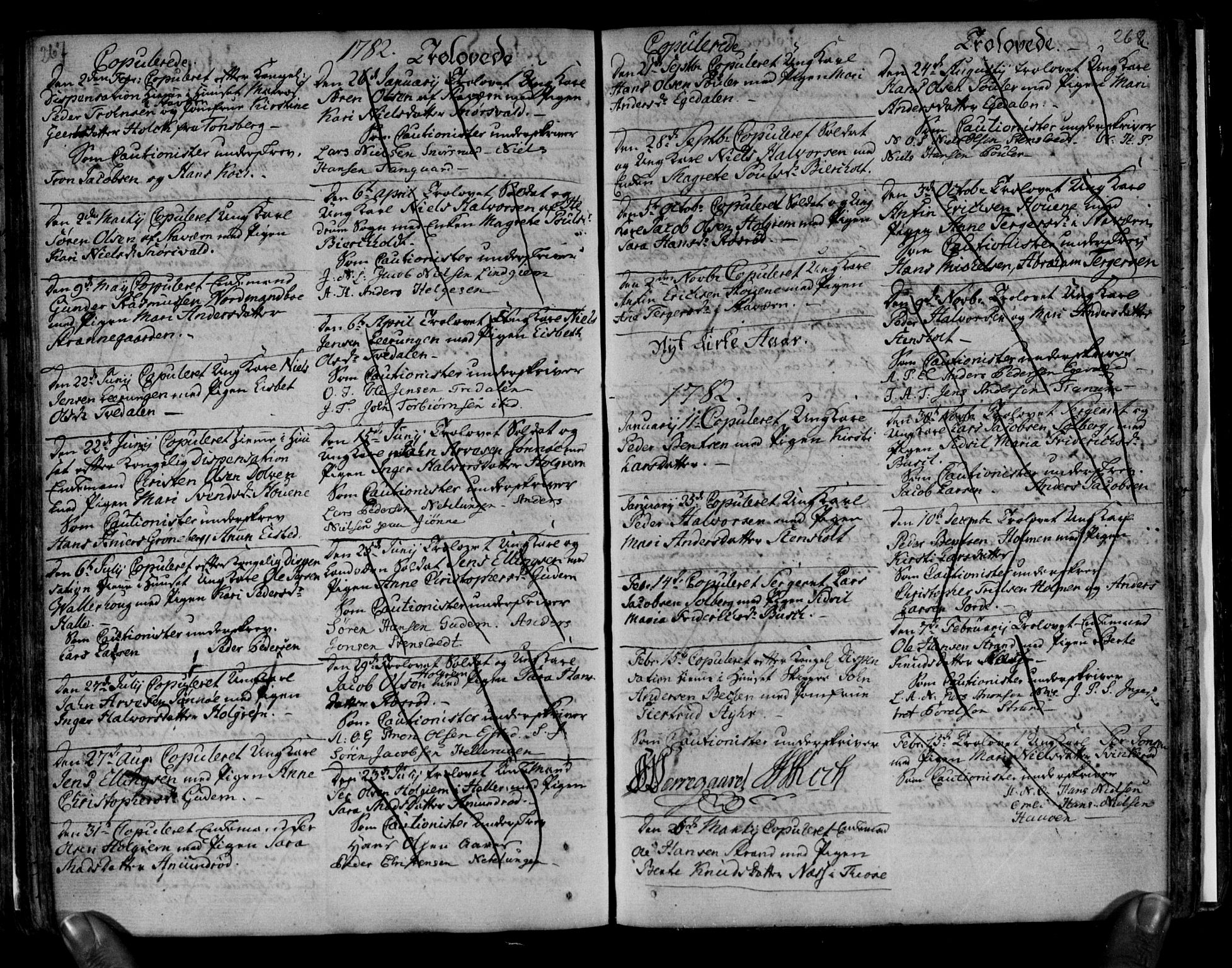 Brunlanes kirkebøker, SAKO/A-342/F/Fa/L0001: Parish register (official) no. I 1, 1766-1801, p. 267-268