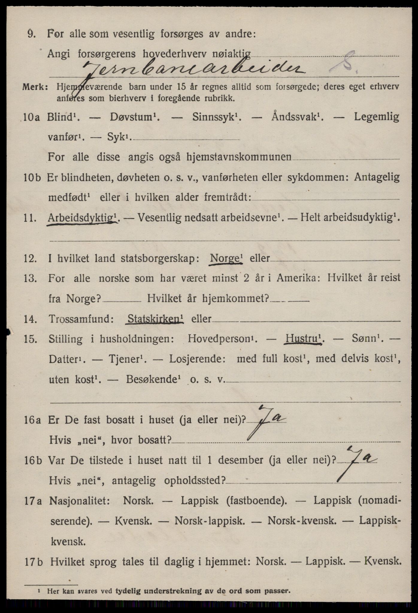 SAT, 1920 census for Soknedal, 1920, p. 1209