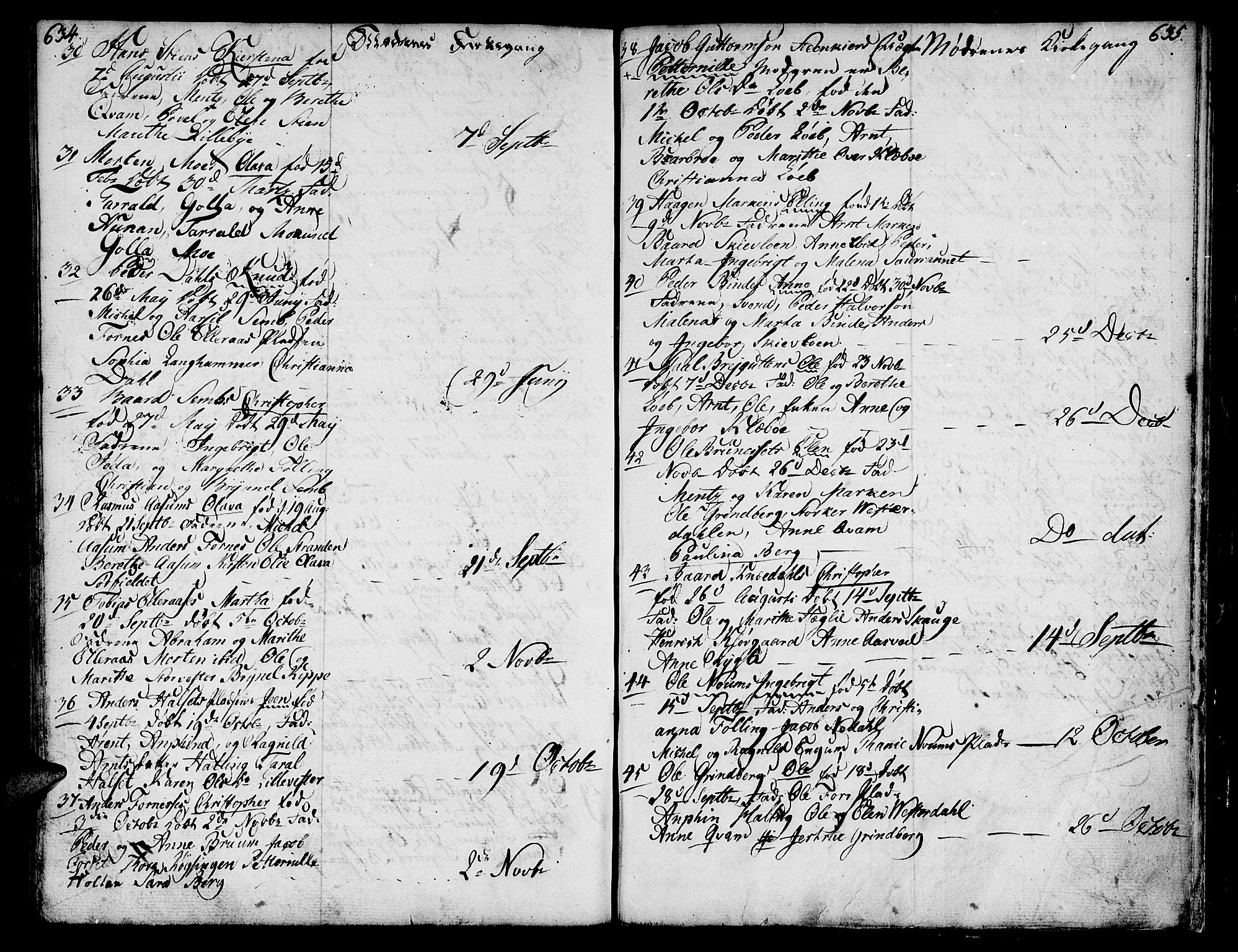 Ministerialprotokoller, klokkerbøker og fødselsregistre - Nord-Trøndelag, SAT/A-1458/746/L0440: Parish register (official) no. 746A02, 1760-1815, p. 634-635