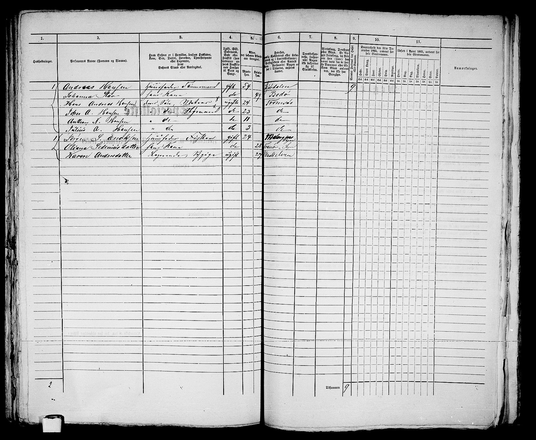 RA, 1865 census for Tromsø, 1865, p. 331