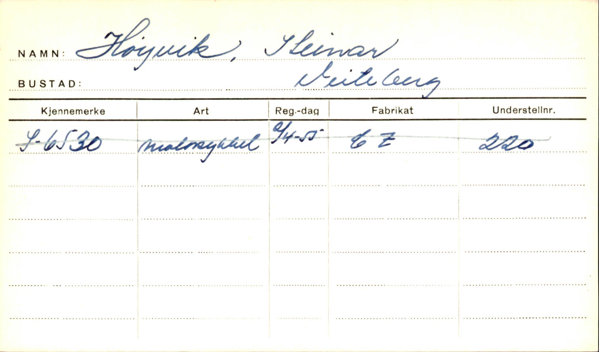 Statens vegvesen, Sogn og Fjordane vegkontor, SAB/A-5301/4/F/L0001A: Eigarregister Fjordane til 1.6.1961, 1930-1961, p. 839