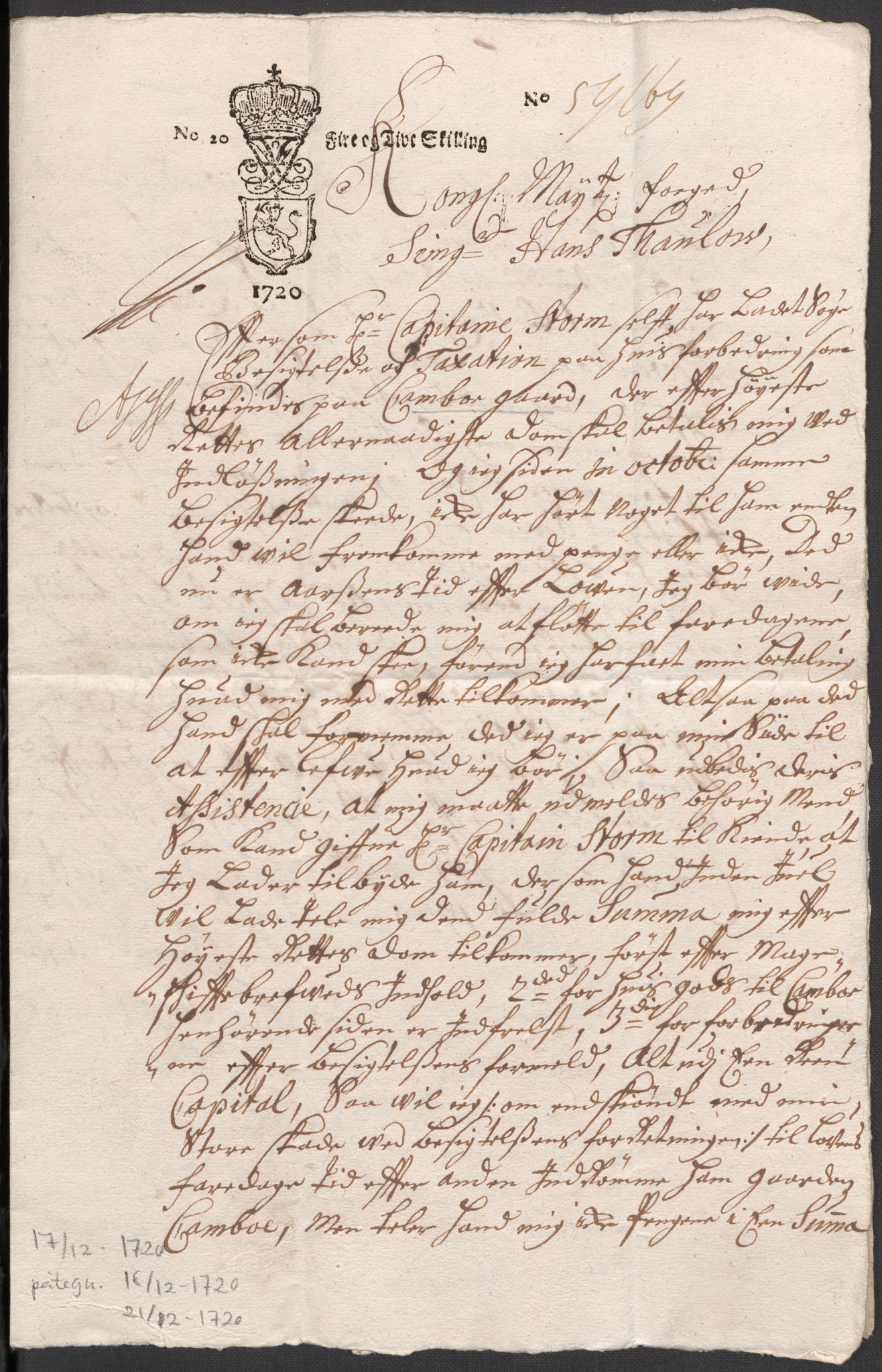 Riksarkivets diplomsamling, AV/RA-EA-5965/F12/L0005: Pk. 7 (II), 1613-1721, p. 261