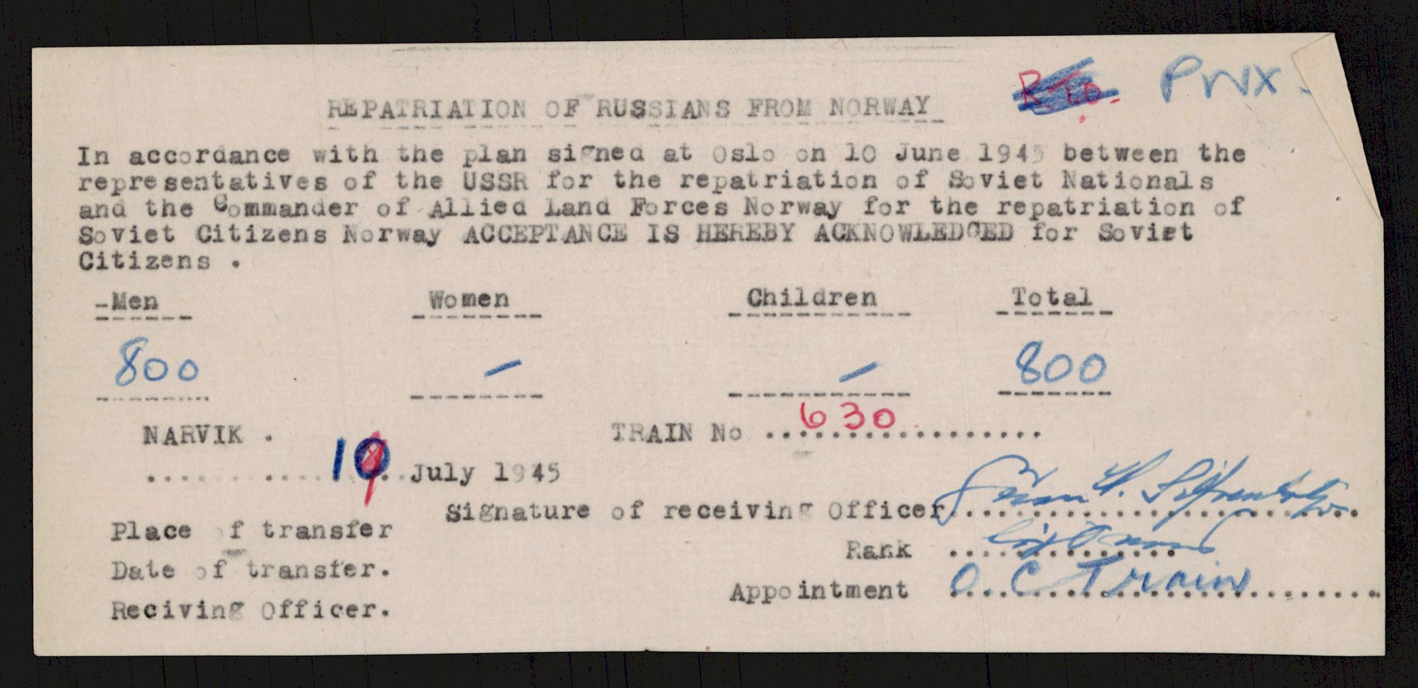 Flyktnings- og fangedirektoratet, Repatrieringskontoret, RA/S-1681/D/Db/L0016: Displaced Persons (DPs) og sivile tyskere, 1945-1948, p. 921