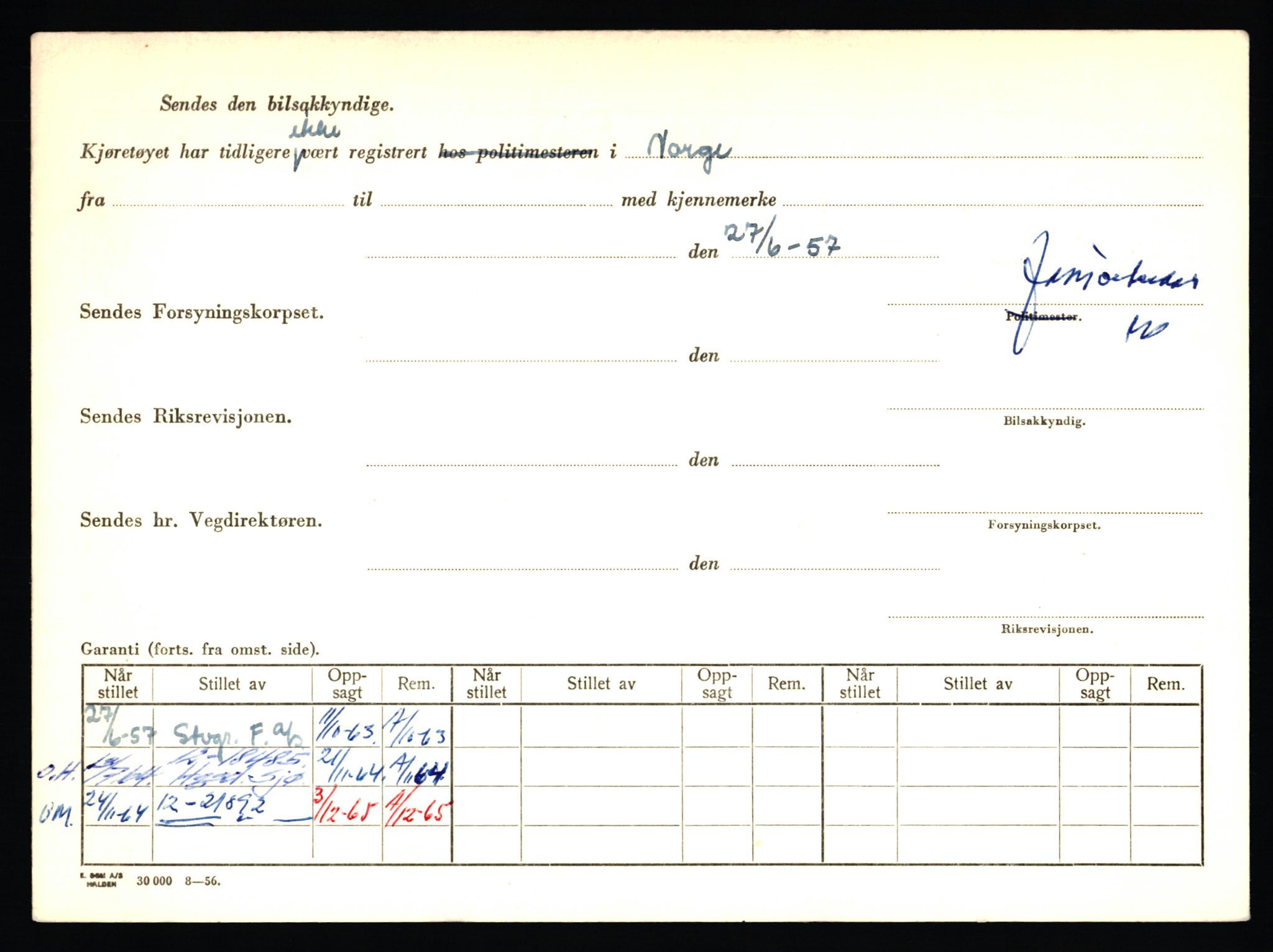 Stavanger trafikkstasjon, AV/SAST-A-101942/0/F/L0013: L-4700 - L-5079, 1930-1971, p. 164