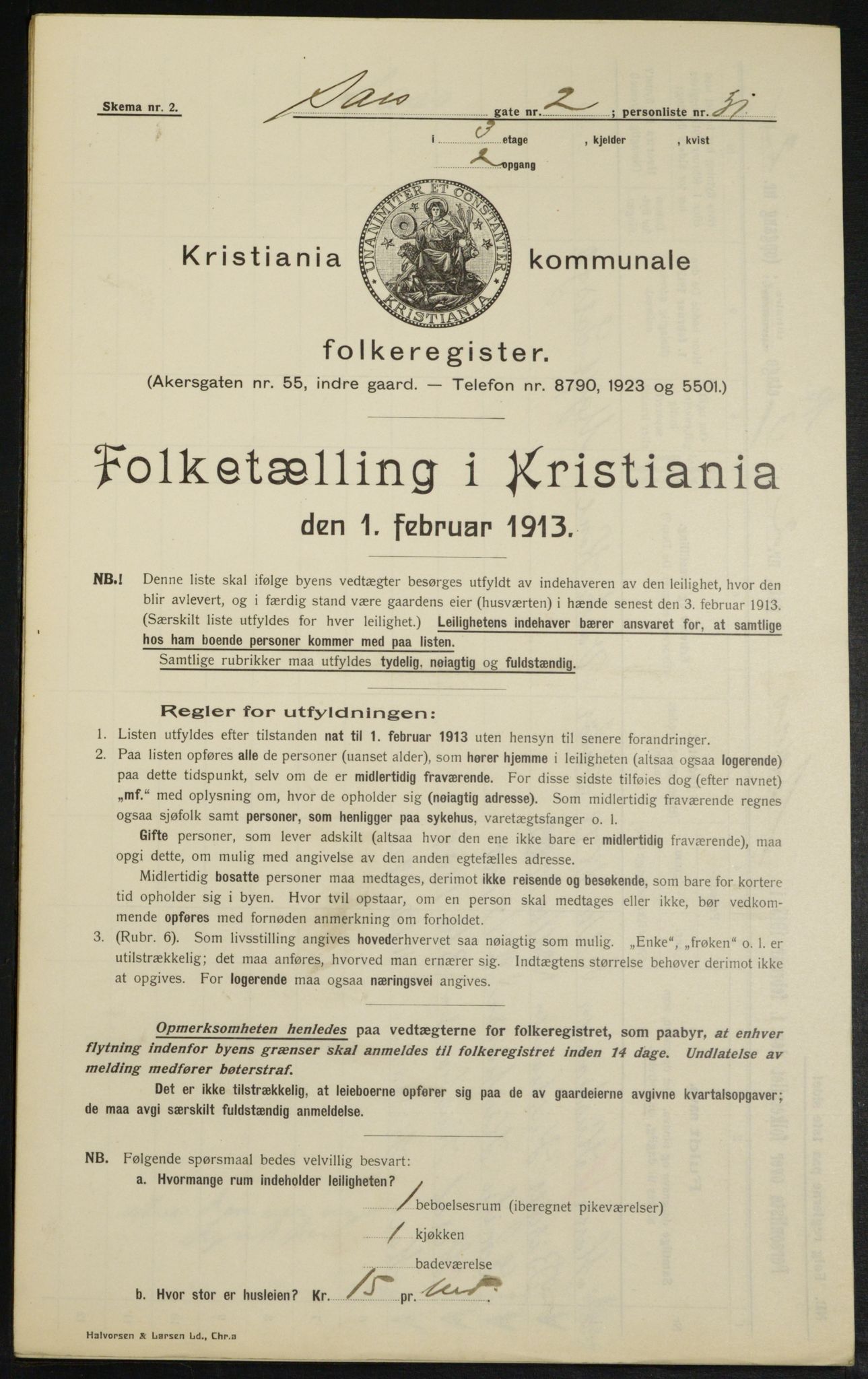 OBA, Municipal Census 1913 for Kristiania, 1913, p. 89217