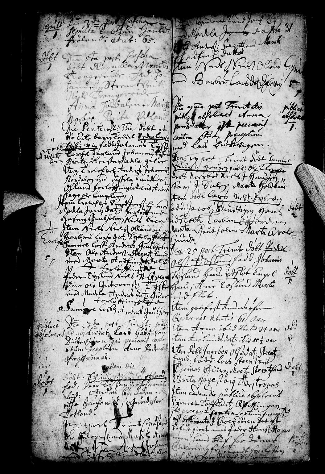 Os sokneprestembete, SAB/A-99929: Parish register (official) no. A 4, 1669-1760, p. 31