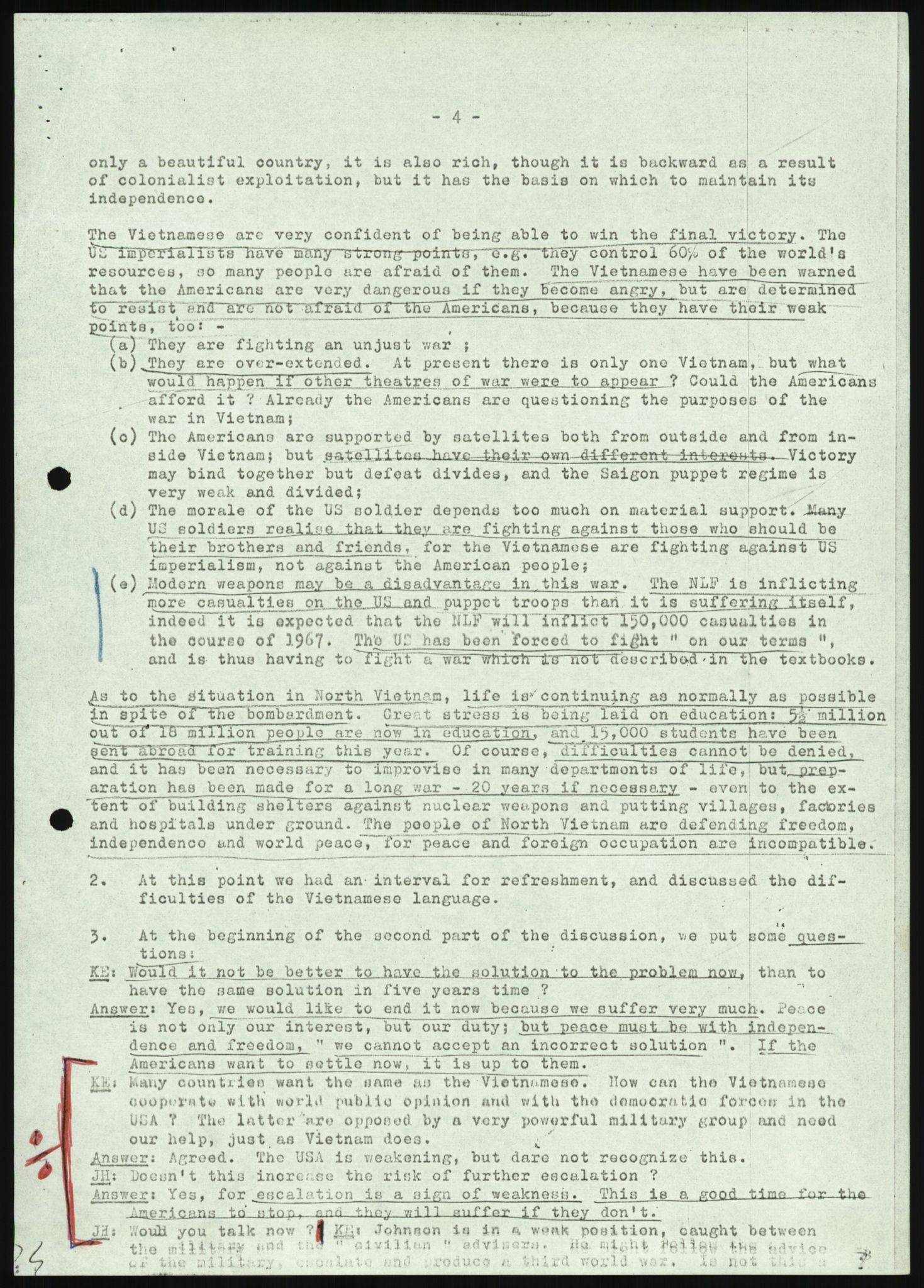 Utenriksdepartementet, hovedarkiv, AV/RA-S-6794/D/Da/Daa/L0969/0001: Verdenspolitikk. Fremmede staters politikk. Generelt / Sør-Vietnam: Nobelpristakeres fredsaksjoner (2 mapper), 1967-1969, p. 16