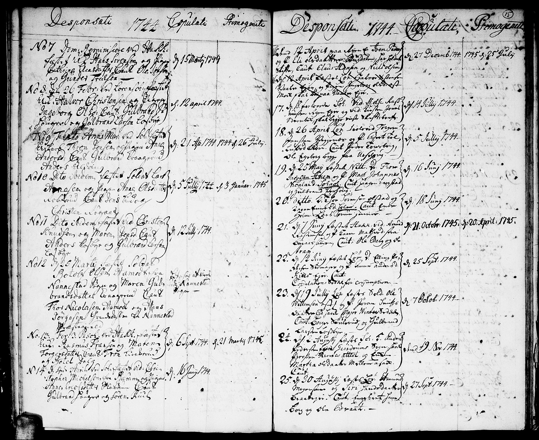 Skedsmo prestekontor Kirkebøker, SAO/A-10033a/F/Fa/L0004: Parish register (official) no. I 4, 1737-1768, p. 15