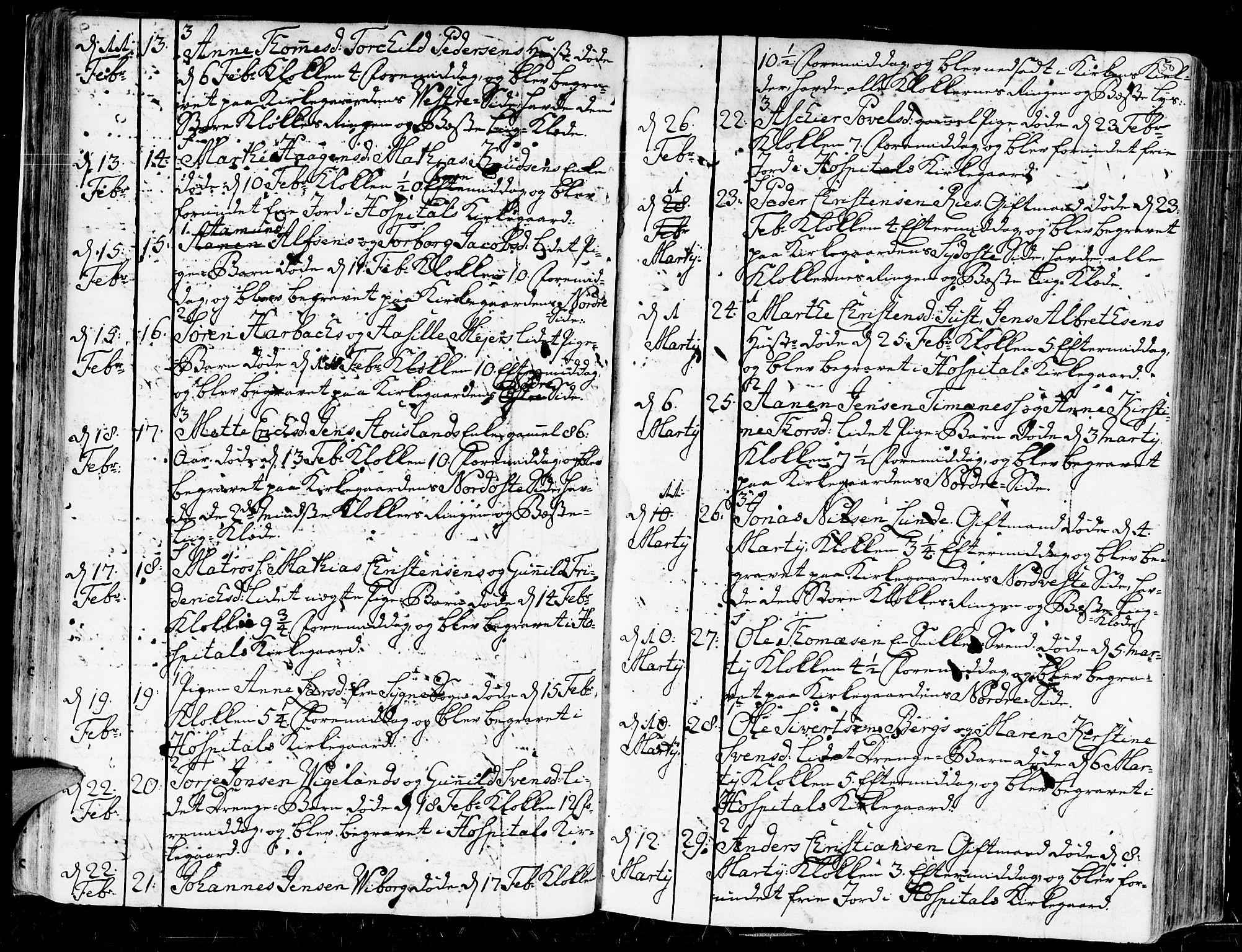 Kristiansand domprosti, AV/SAK-1112-0006/F/Fa/L0004: Parish register (official) no. A 4, 1762-1794, p. 50