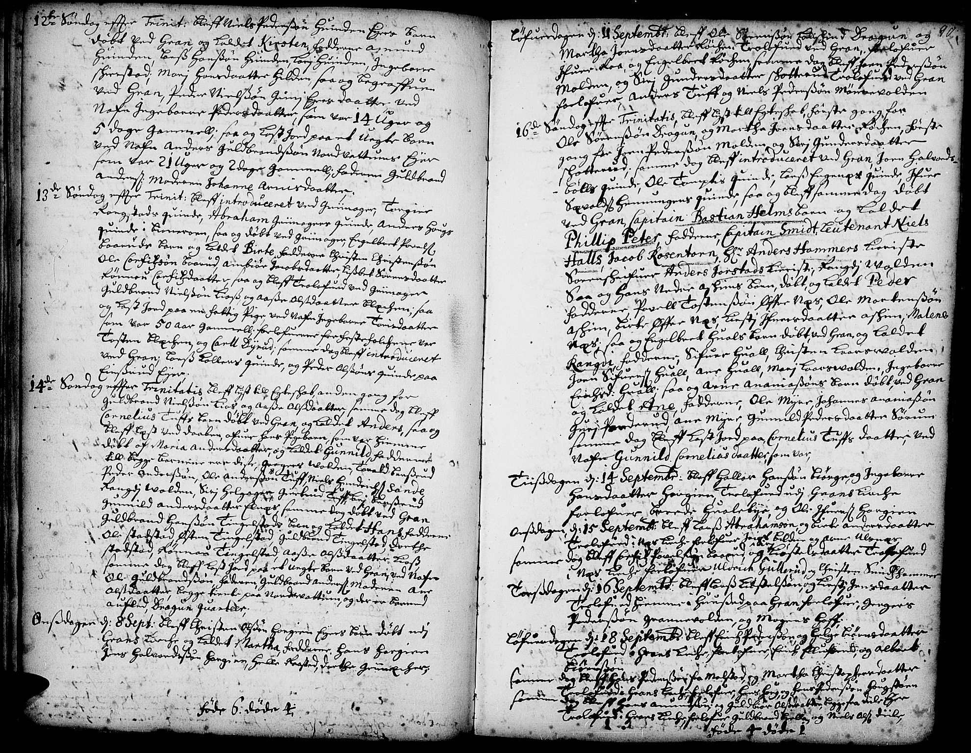 Gran prestekontor, AV/SAH-PREST-112/H/Ha/Haa/L0001: Parish register (official) no. 1, 1707-1731, p. 90