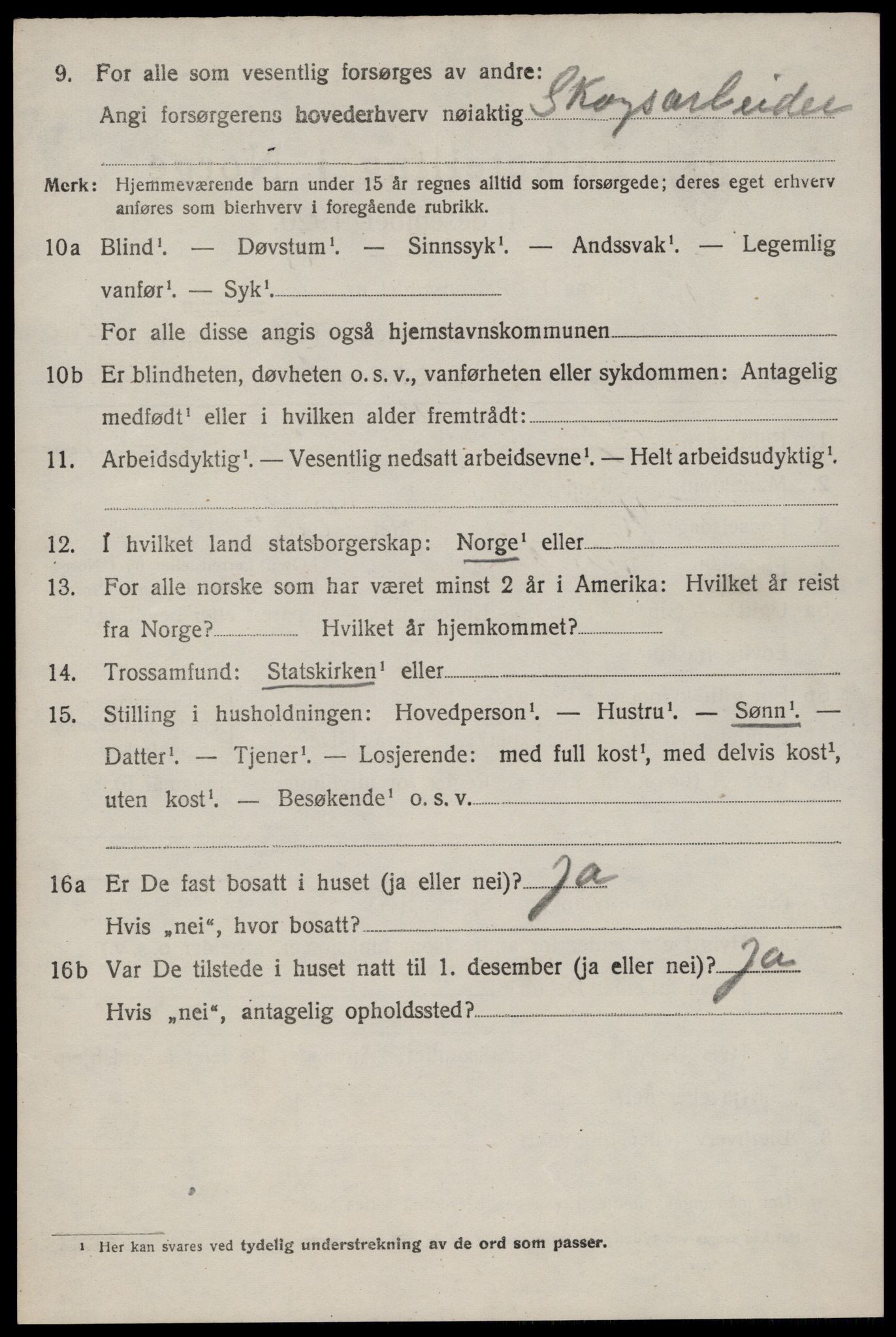 SAKO, 1920 census for Kviteseid, 1920, p. 3514