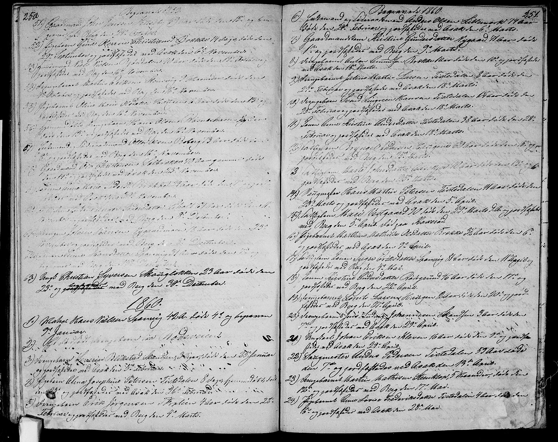 Berg prestekontor Kirkebøker, SAO/A-10902/G/Ga/L0003: Parish register (copy) no.  I 3, 1850-1866, p. 250-251