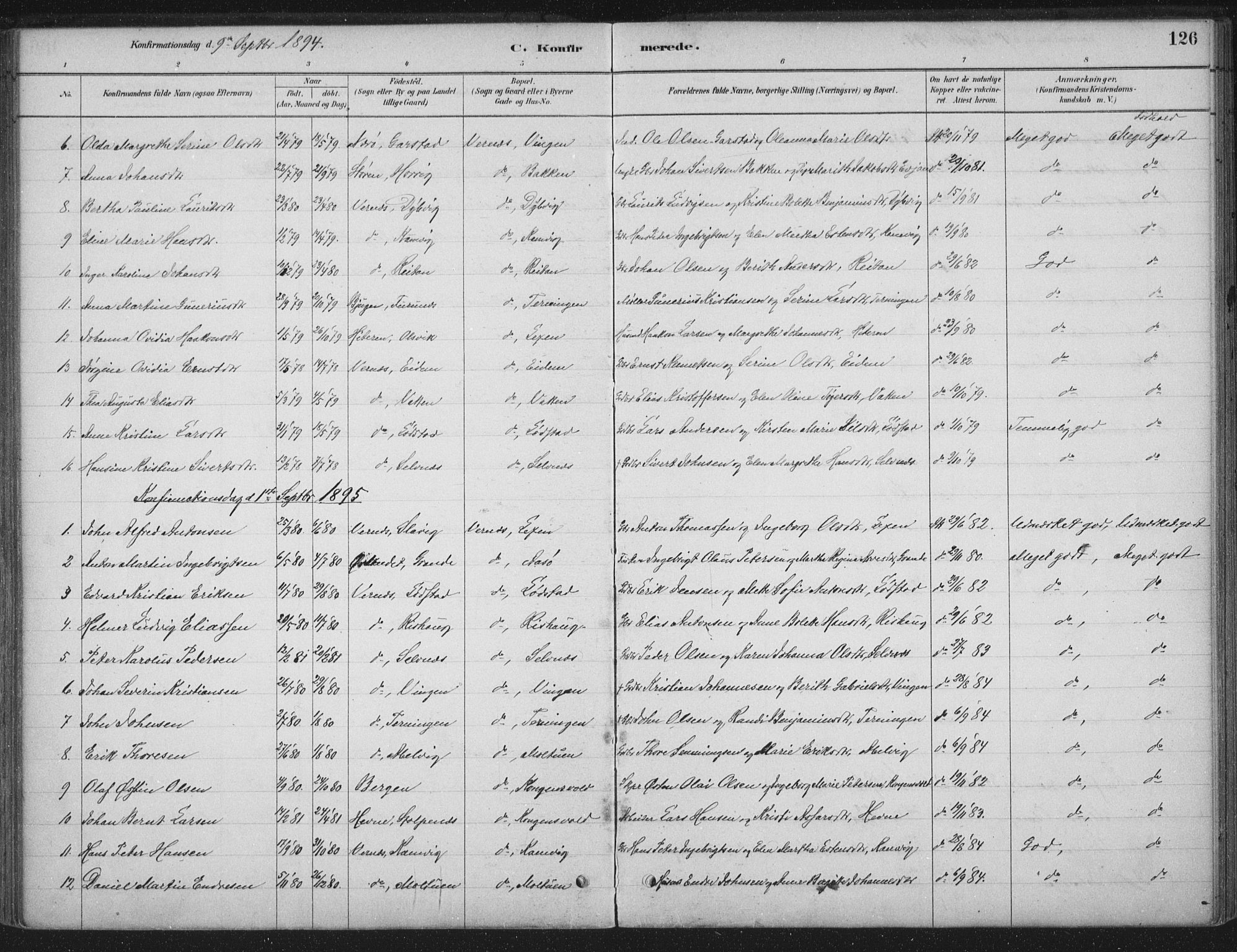Ministerialprotokoller, klokkerbøker og fødselsregistre - Sør-Trøndelag, SAT/A-1456/662/L0755: Parish register (official) no. 662A01, 1879-1905, p. 126