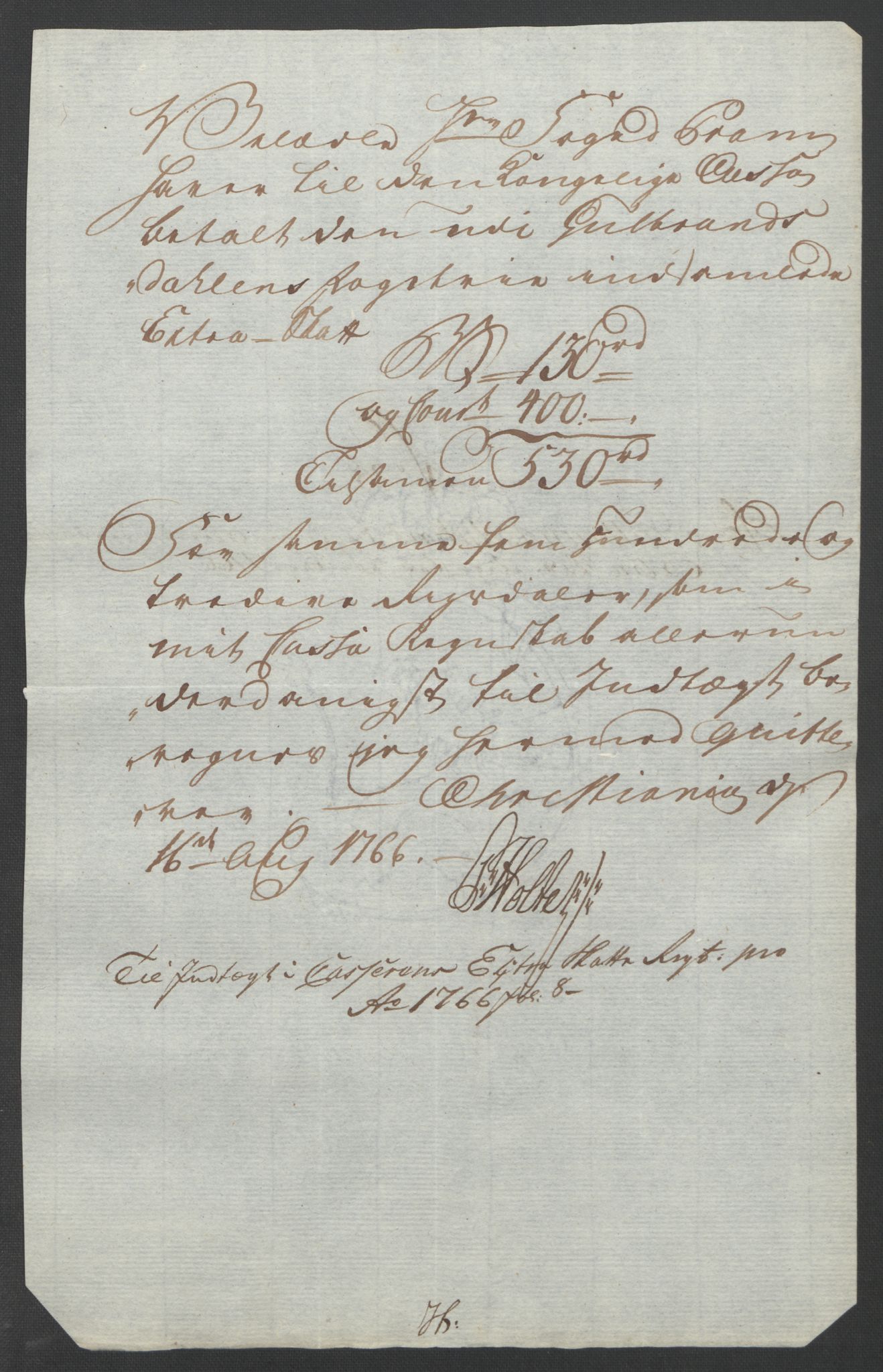 Rentekammeret inntil 1814, Reviderte regnskaper, Fogderegnskap, AV/RA-EA-4092/R17/L1266: Ekstraskatten Gudbrandsdal, 1762-1766, p. 609