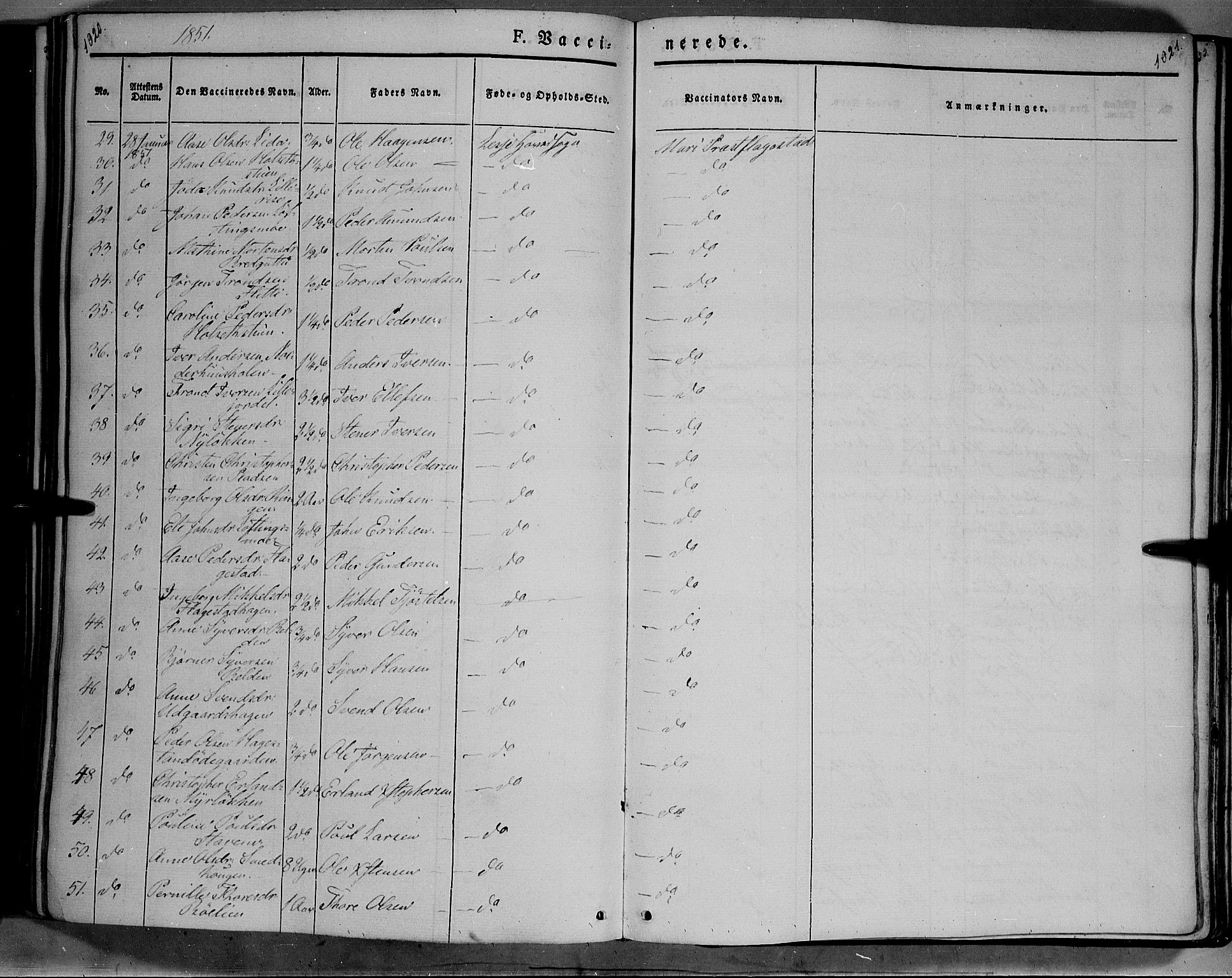 Lesja prestekontor, AV/SAH-PREST-068/H/Ha/Haa/L0006: Parish register (official) no. 6B, 1843-1854, p. 1020-1021